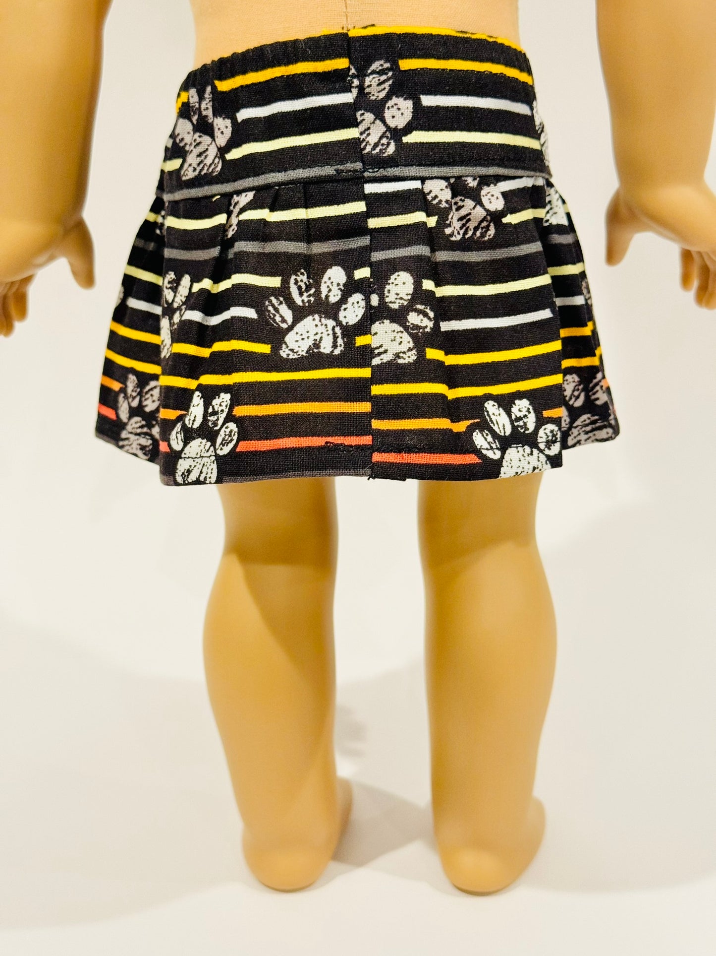 The Milky Wavy Skirt - Paw Print Stripes | CLEARANCE