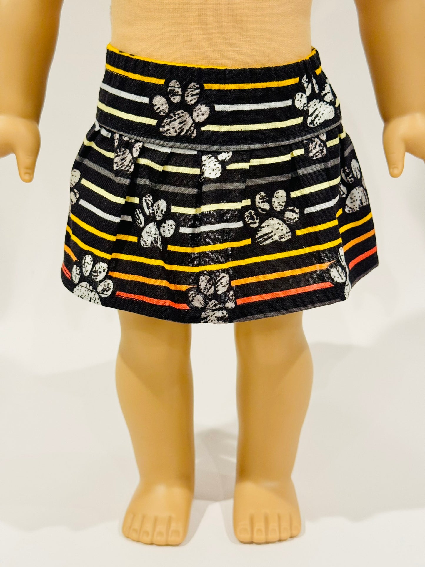 The Milky Wavy Skirt - Paw Print Stripes | CLEARANCE