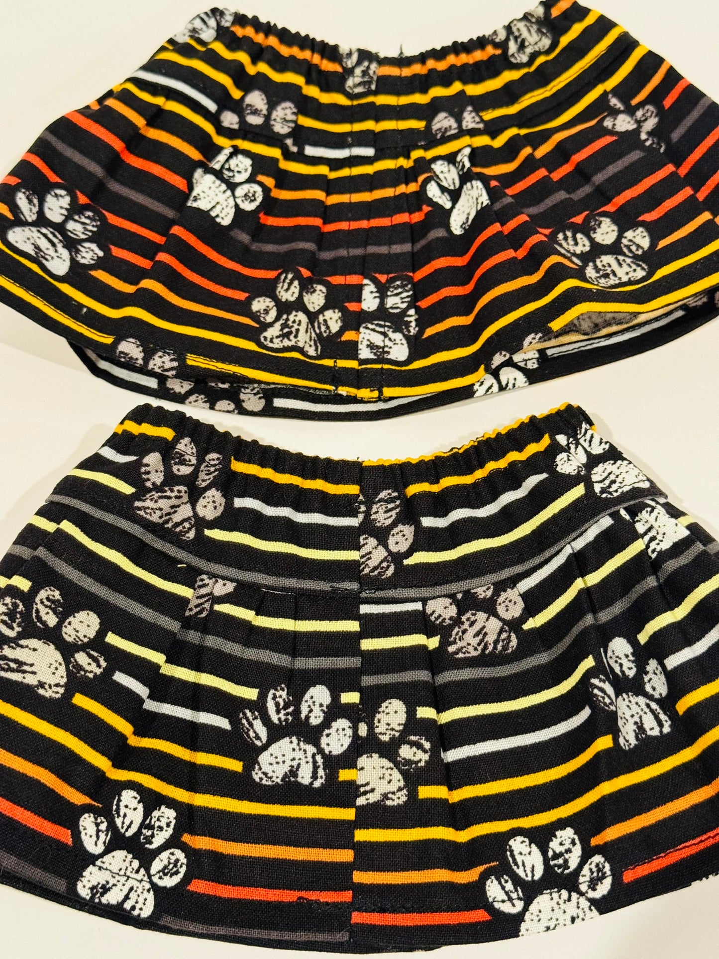 The Milky Wavy Skirt - Paw Print Stripes | CLEARANCE