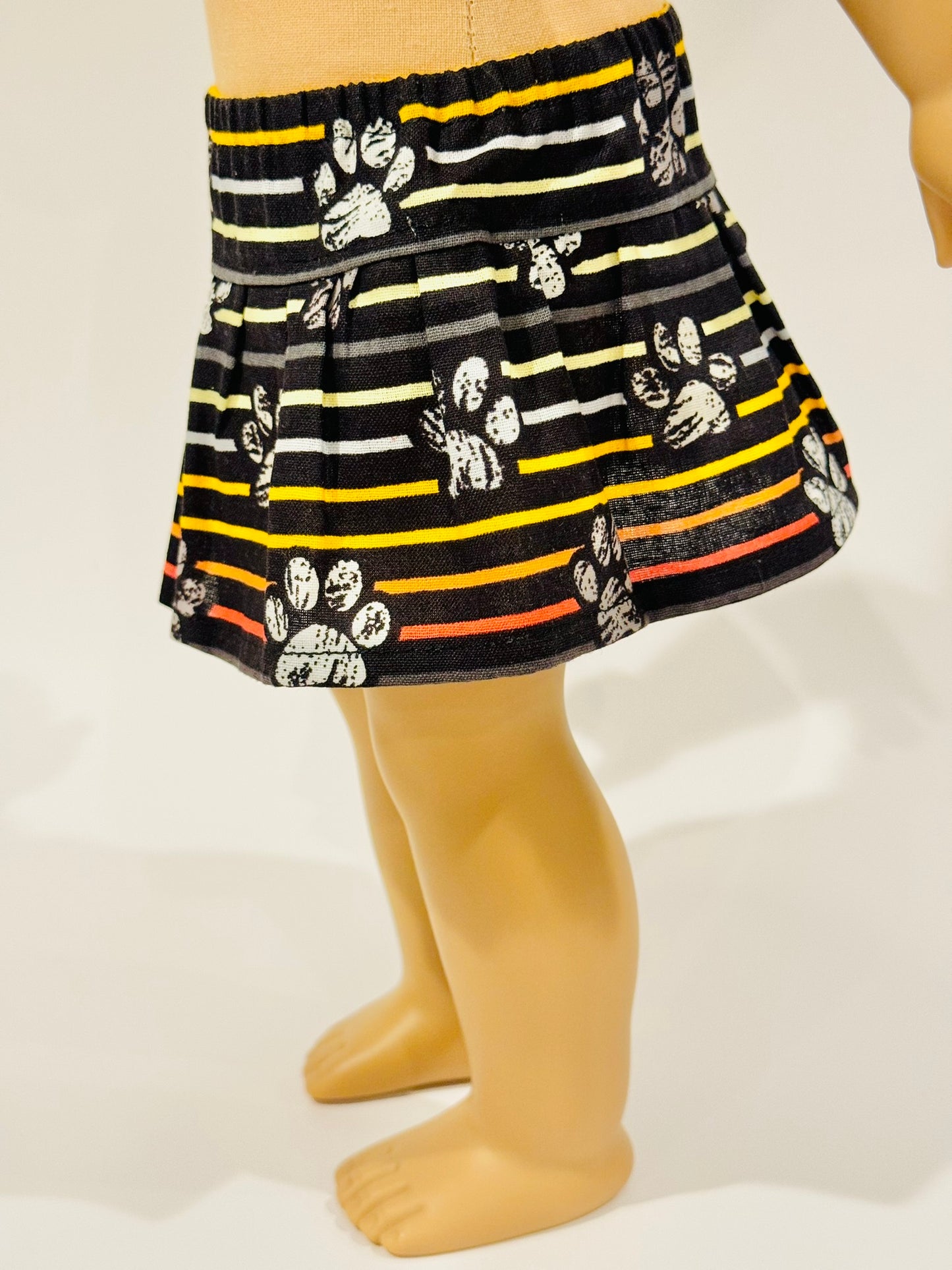 The Milky Wavy Skirt - Paw Print Stripes | CLEARANCE