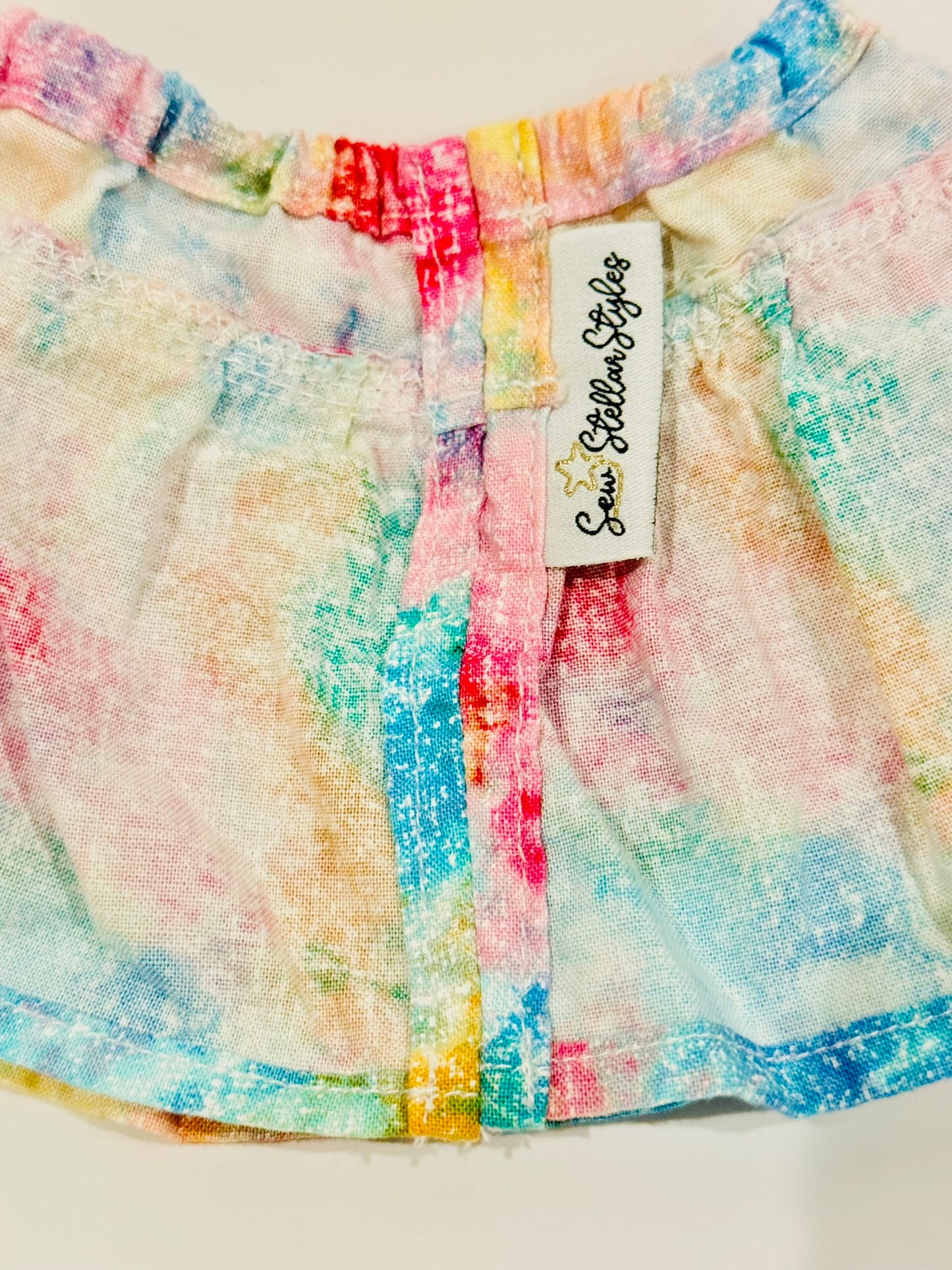 The Milky Wavy Skirt - Rainbow Watercolor