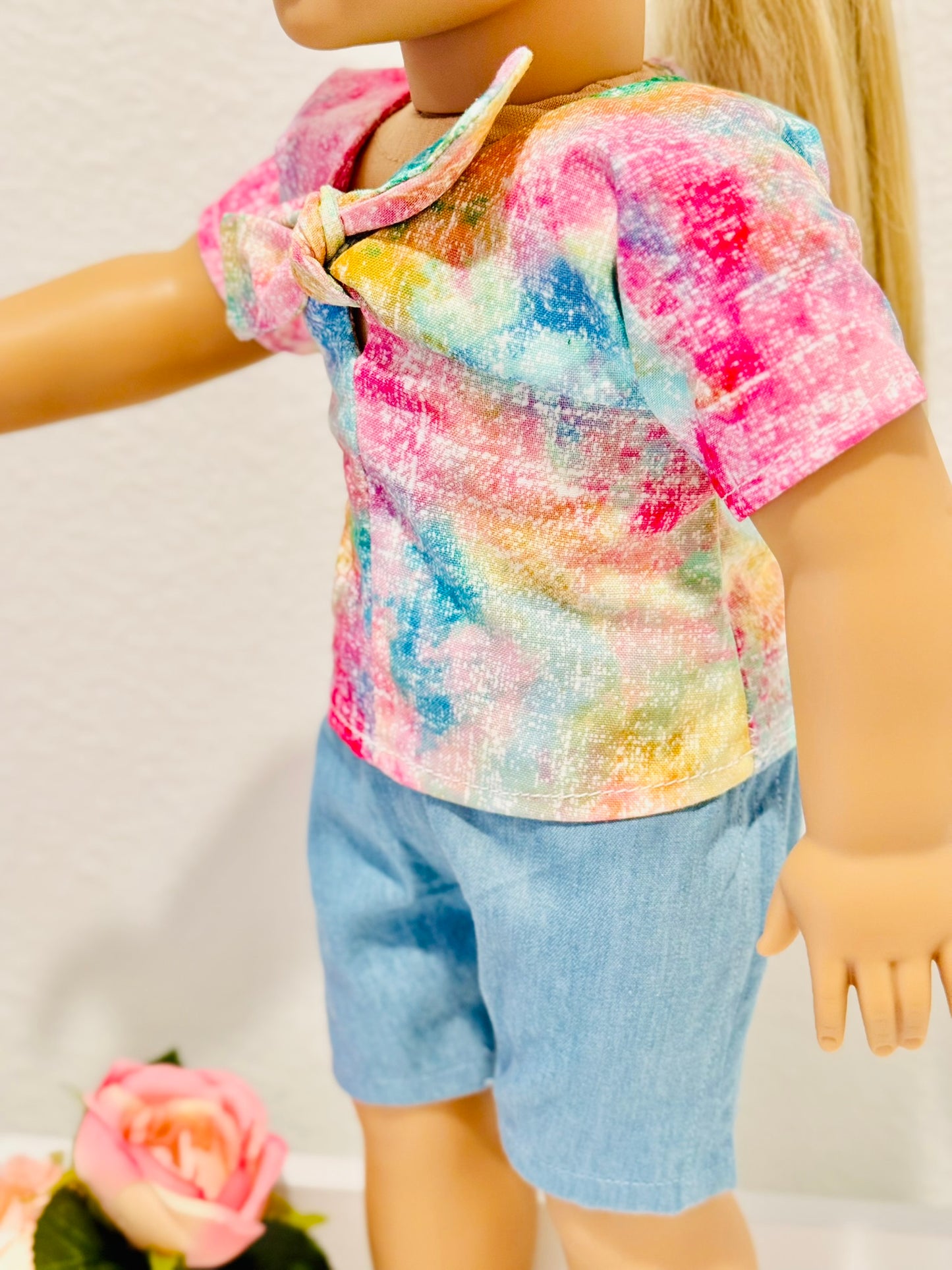 The Trixie Top - Rainbow Watercolor