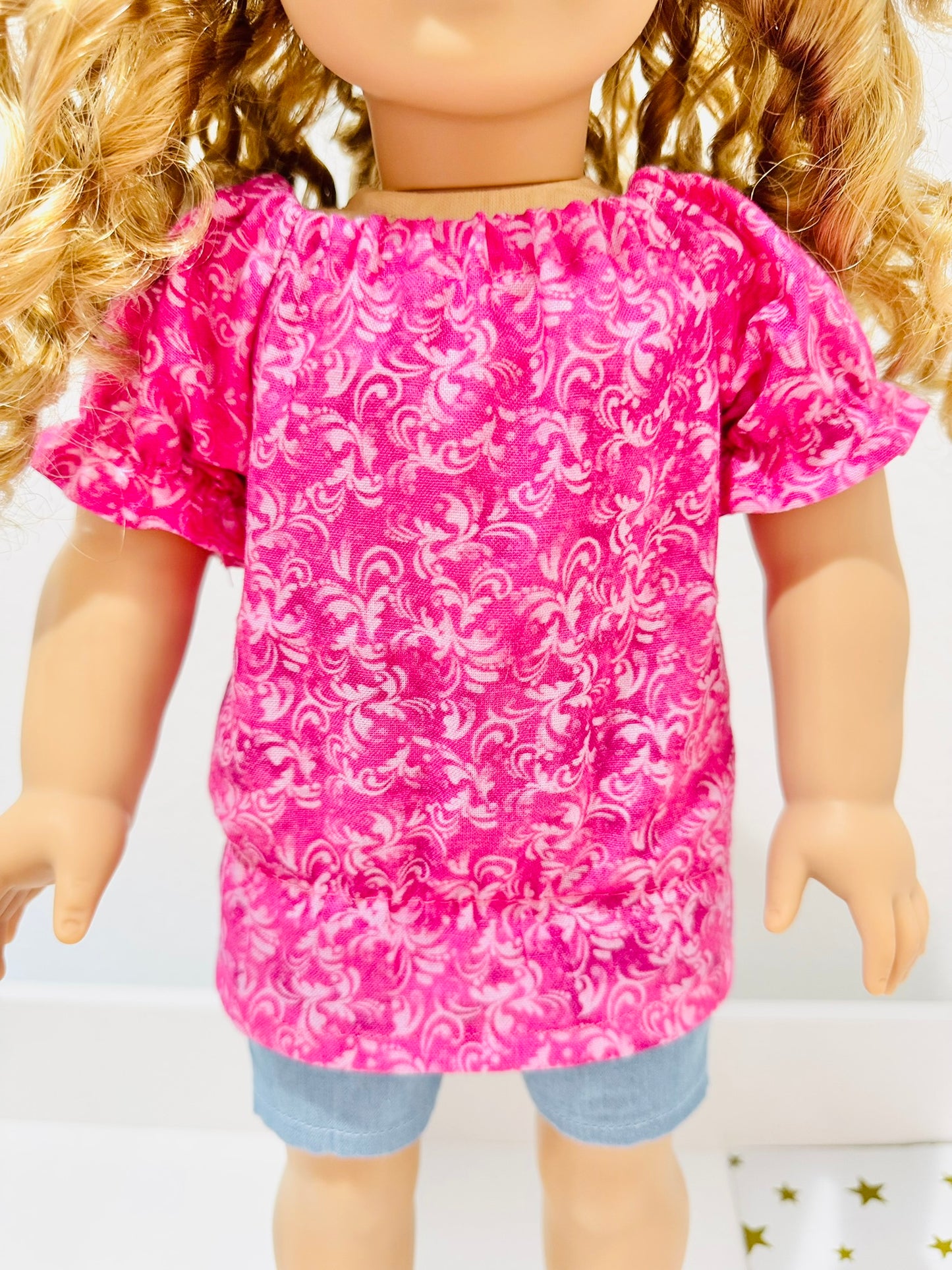 The Europa Top: Fuchsia Frill