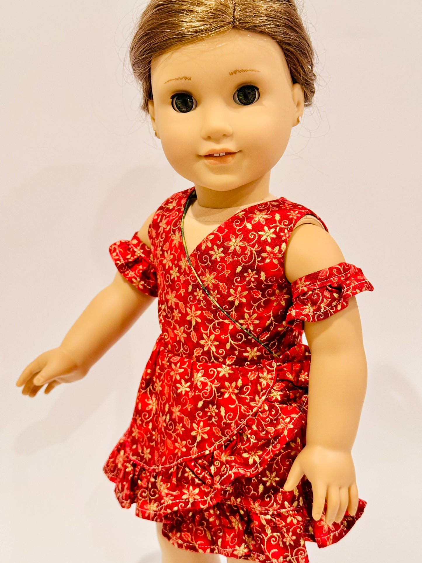 The Chrysomeda Dress - Holiday Red and Metallic Gold