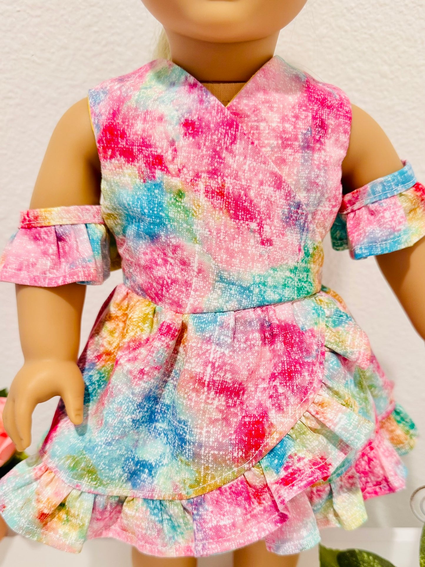 The Chrysomeda Dress - Rainbow Watercolor