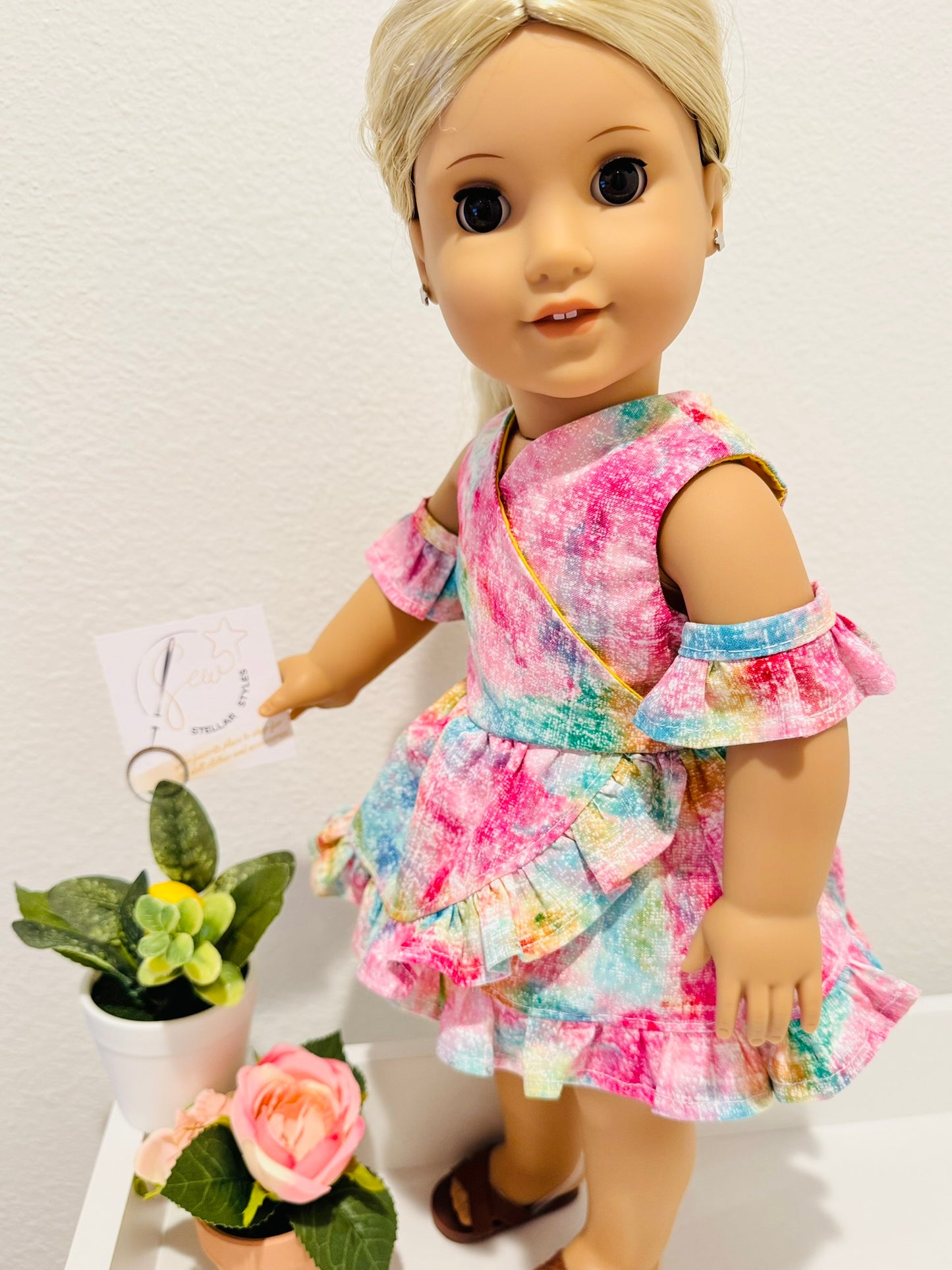 The Chrysomeda Dress - Rainbow Watercolor