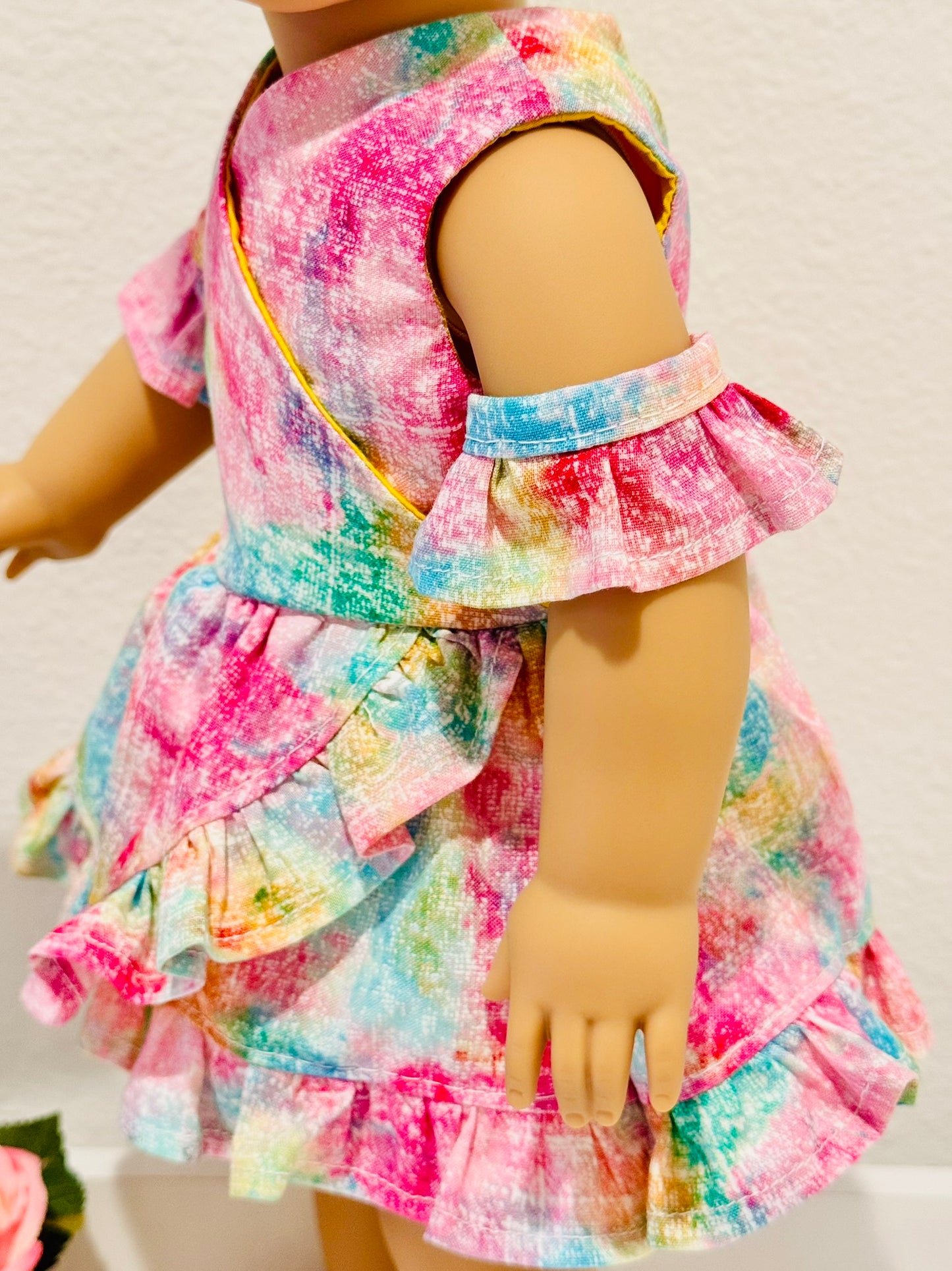 The Chrysomeda Dress - Rainbow Watercolor
