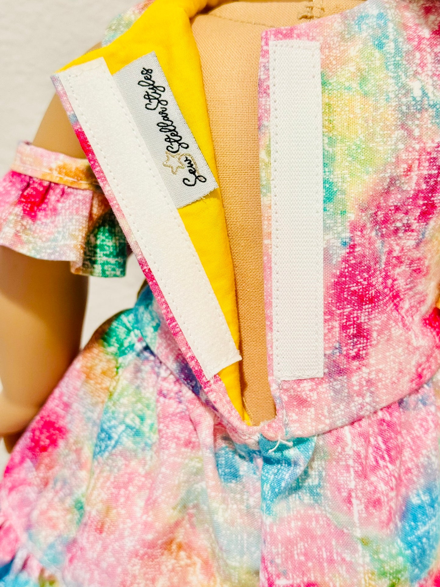 The Chrysomeda Dress - Rainbow Watercolor