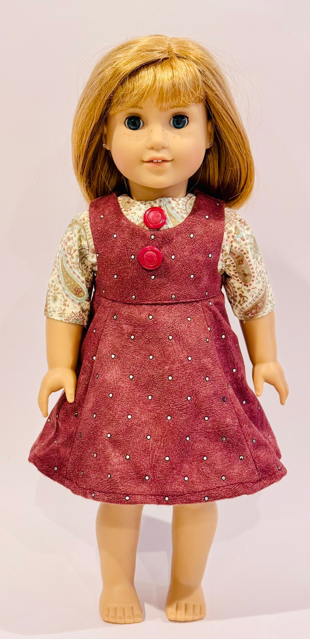 Corduroy brown rhinestone set made by Kathleen Saviak
