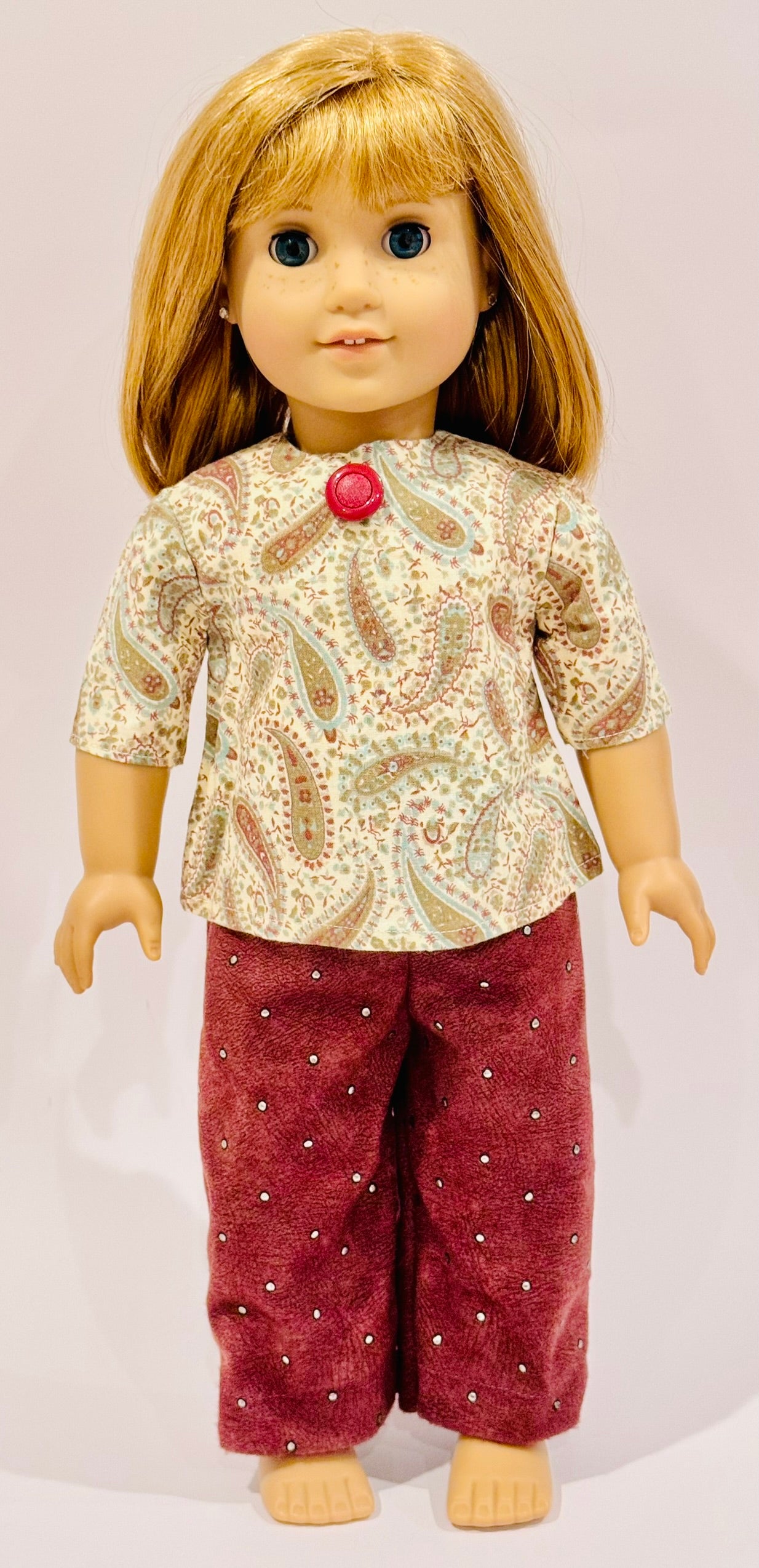 Corduroy brown rhinestone set made by Kathleen Saviak