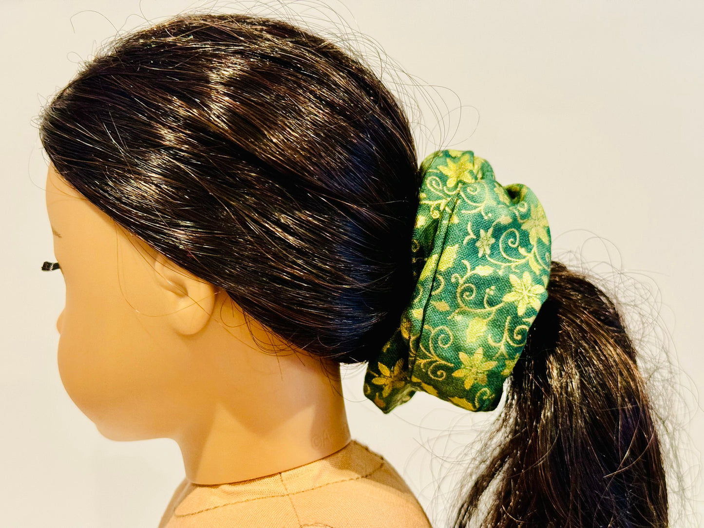 Giant Scrunchie - Holiday Green & Metallic Gold