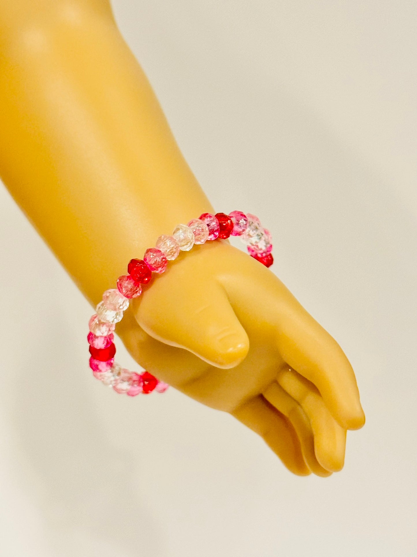 Beaded Bracelet Matching Set - Valentine's Day Version 1