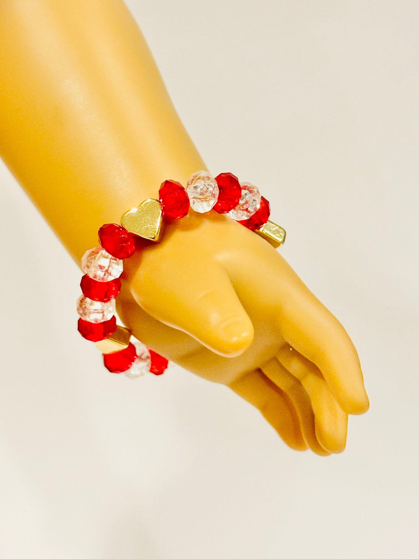 Beaded Bracelet for Dolls - Valentine's Day Version 2