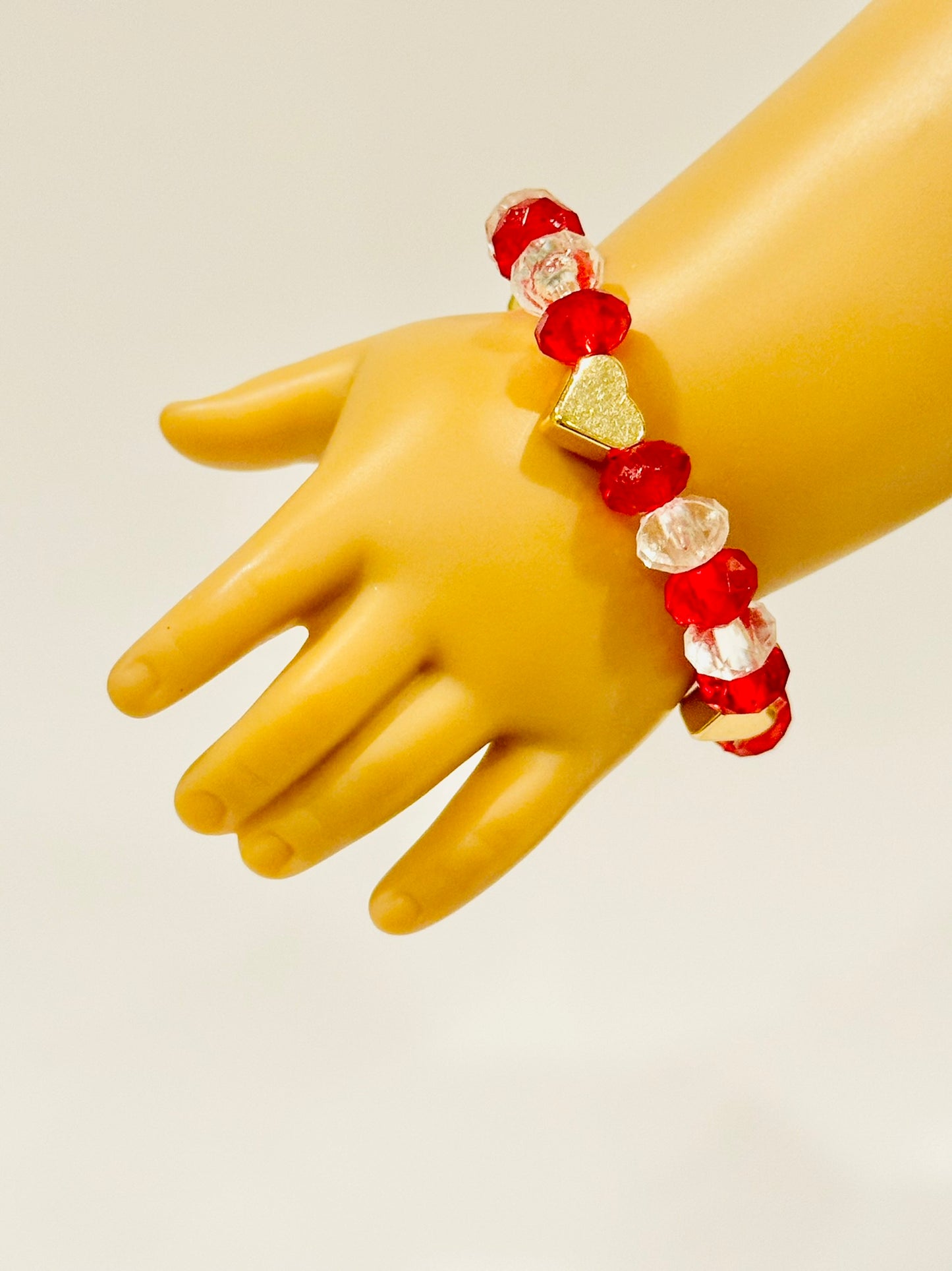 Beaded Bracelet for Dolls - Valentine's Day Version 2