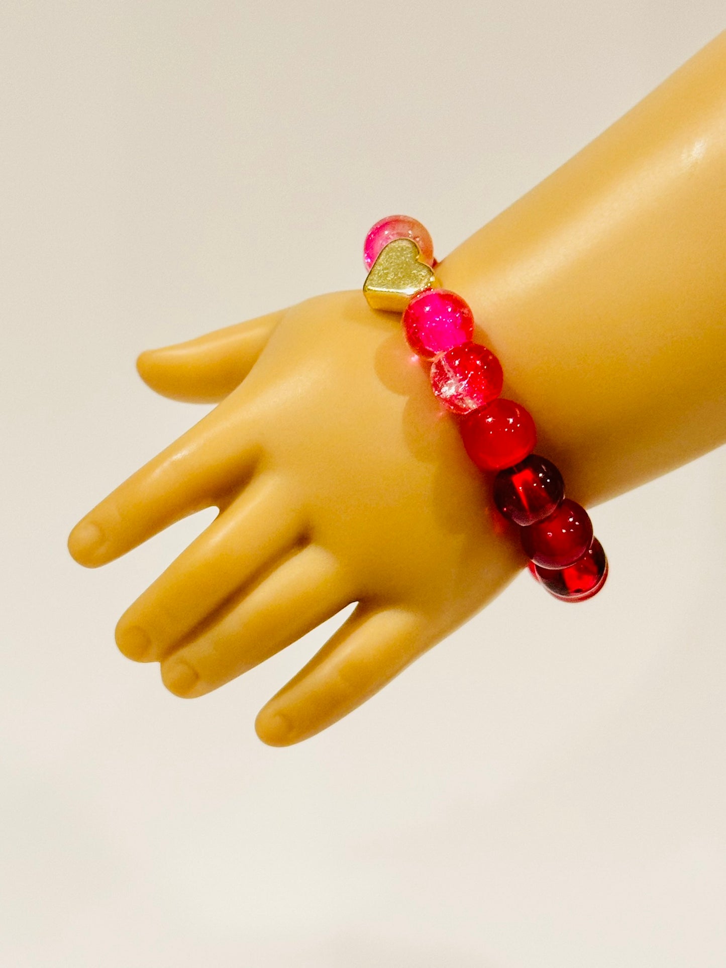 Beaded Bracelet for Dolls - Valentine's Day Version 4