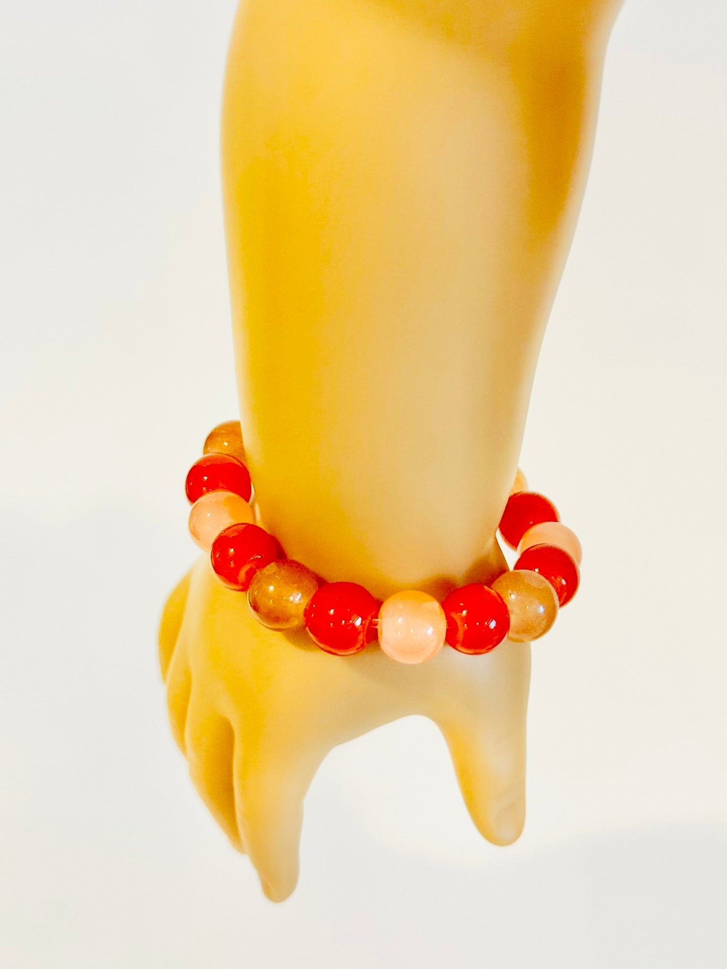 Fruit-Inspired Glass Bead Bracelet for Dolls