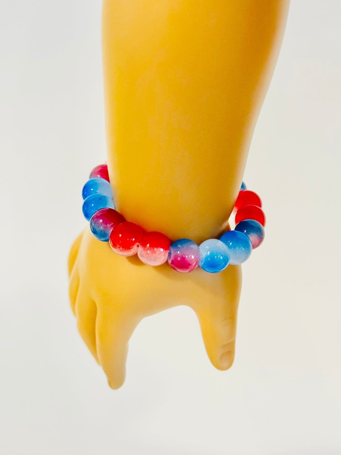 Fruit-Inspired Glass Bead Bracelet for Dolls