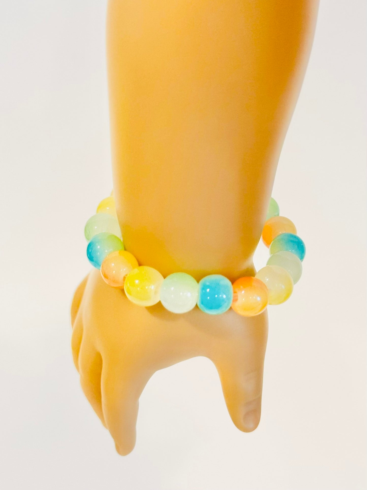 Fruit-Inspired Glass Bead Bracelet for Dolls