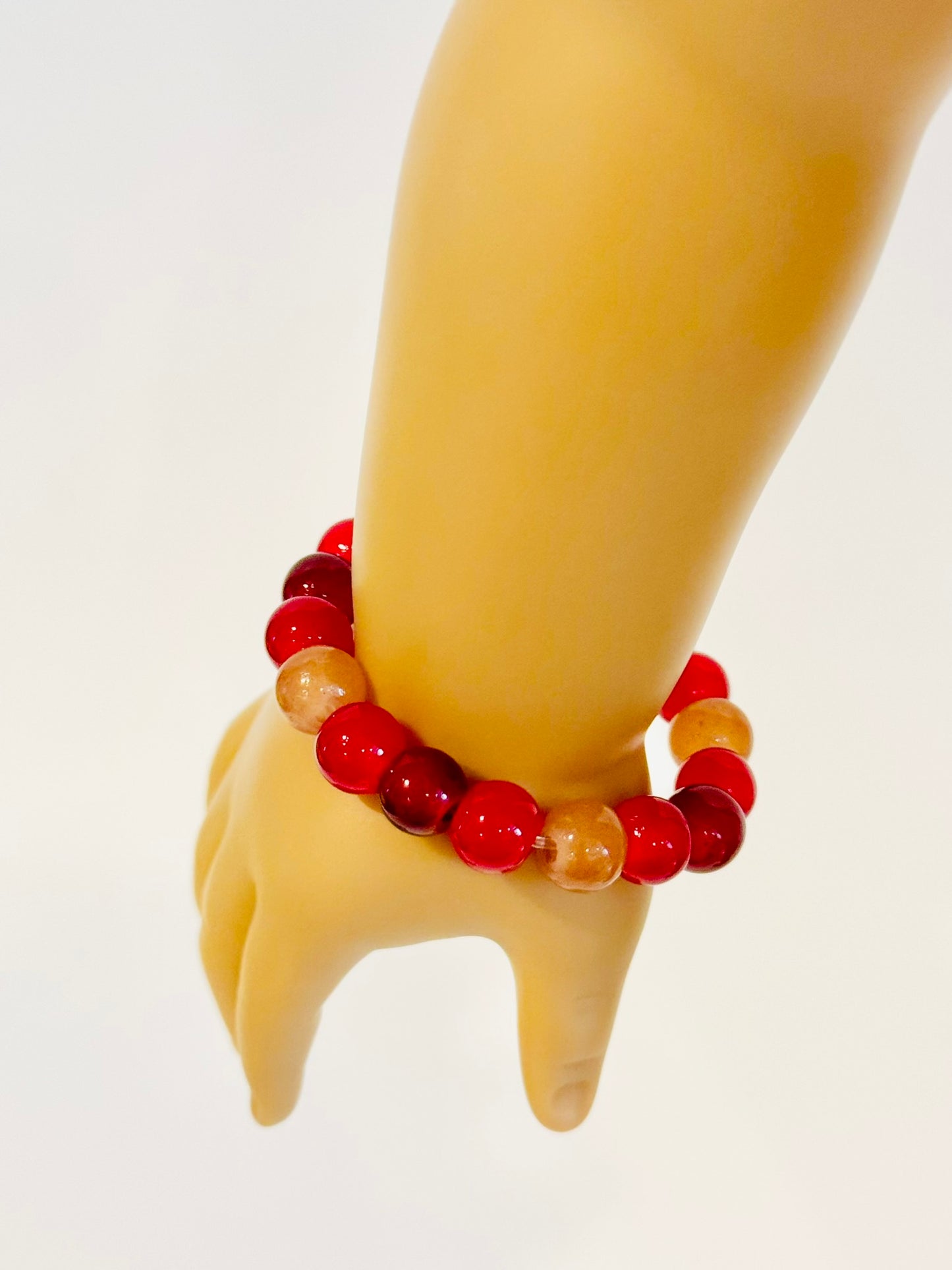Fruit-Inspired Glass Bead Bracelet for Dolls