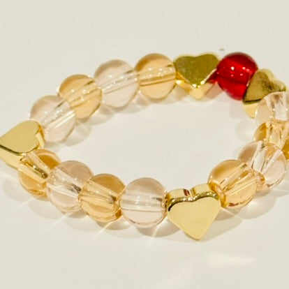 Beaded Bracelet for Dolls - Valentine's Day Version 3