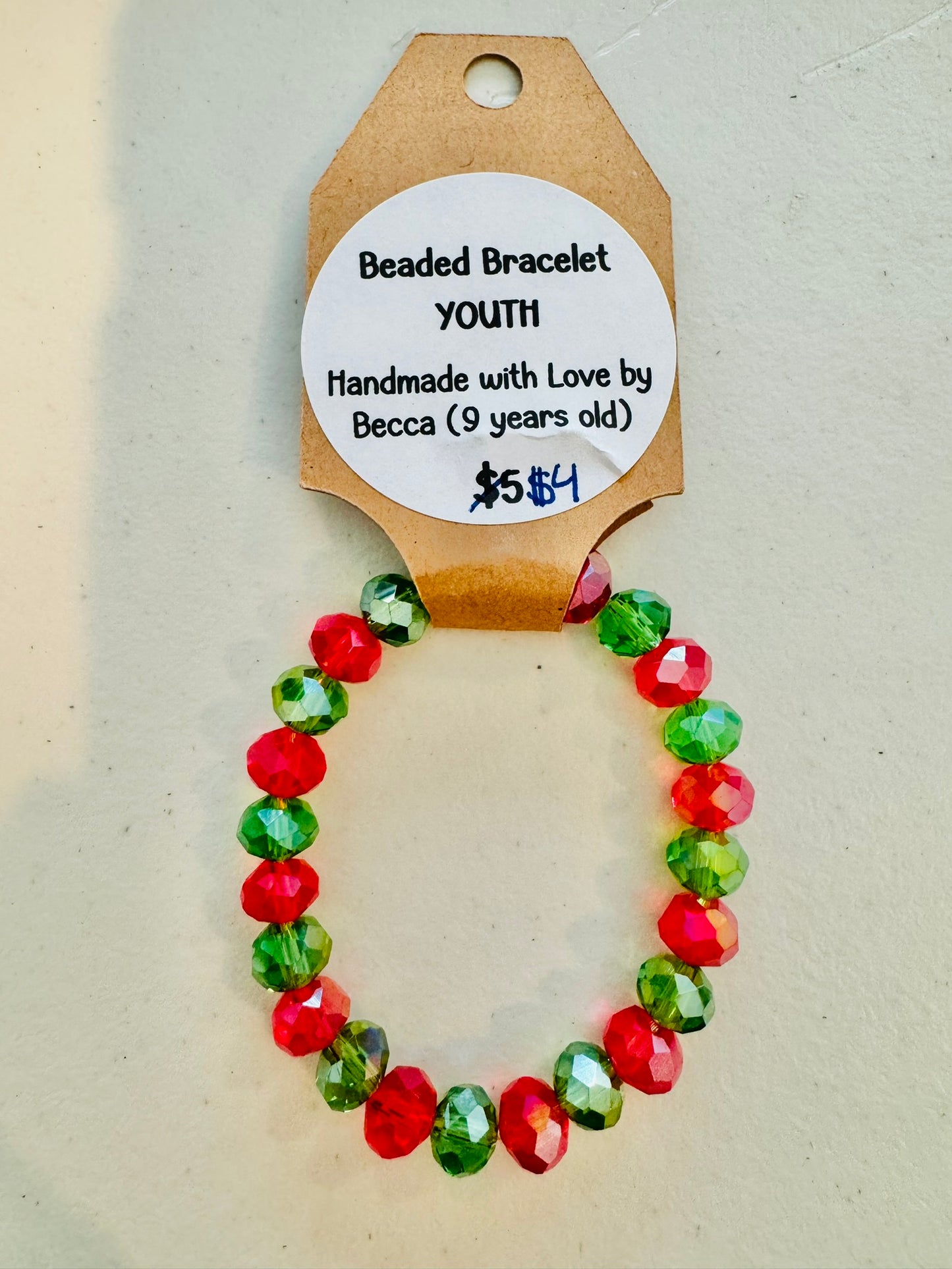 Youth Beaded Bracelets Made by Becca - Christmas Series | CLEARANCE