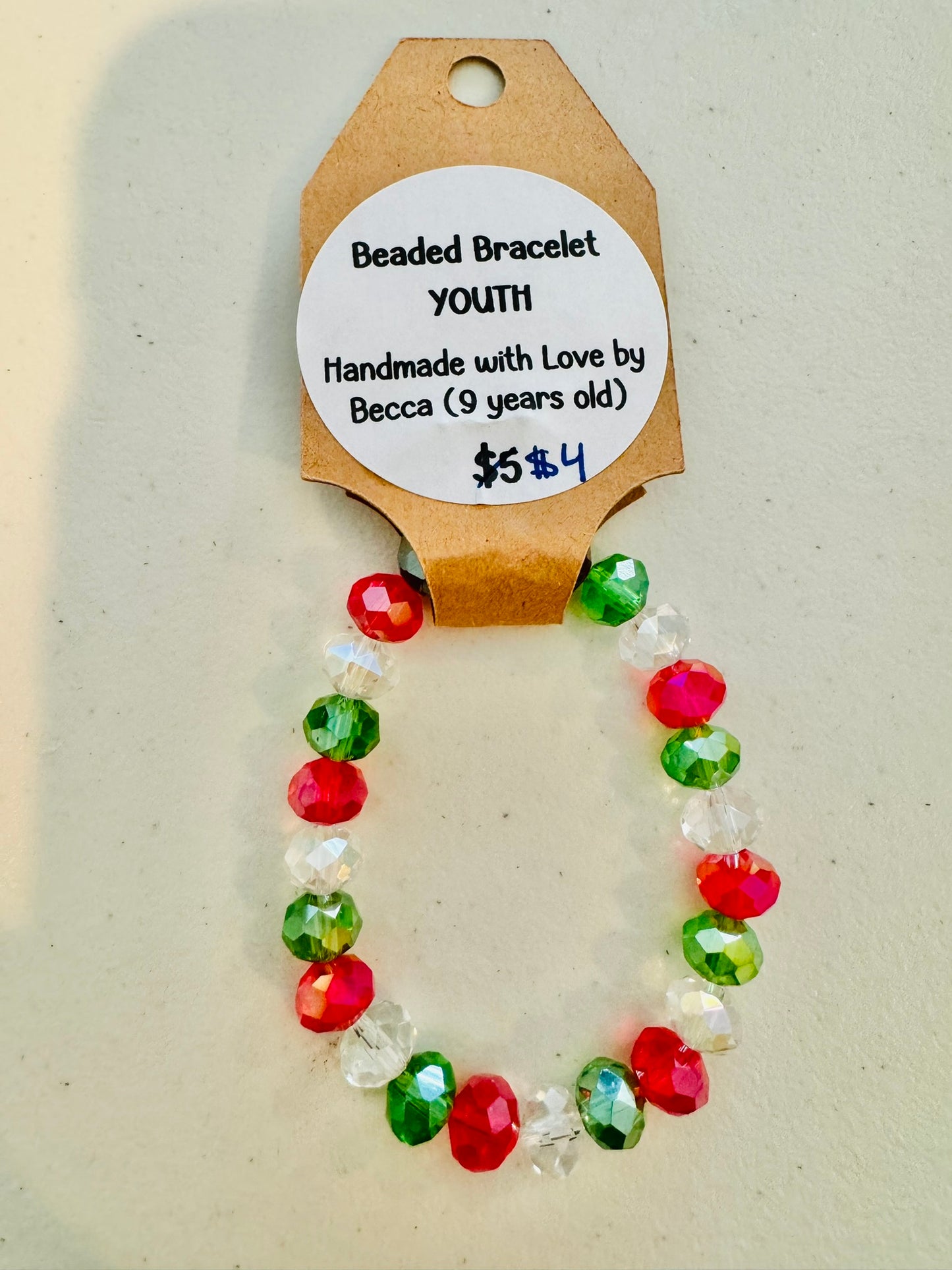 Youth Beaded Bracelets Made by Becca - Christmas Series | CLEARANCE