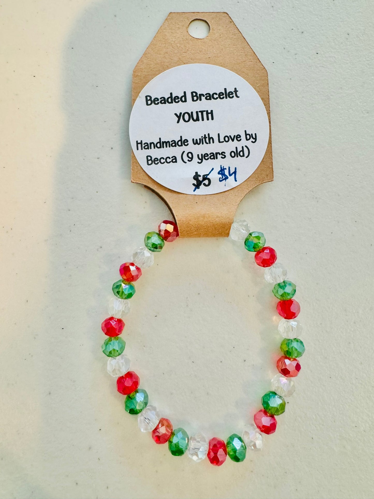 Youth Beaded Bracelets Made by Becca - Christmas Series | CLEARANCE
