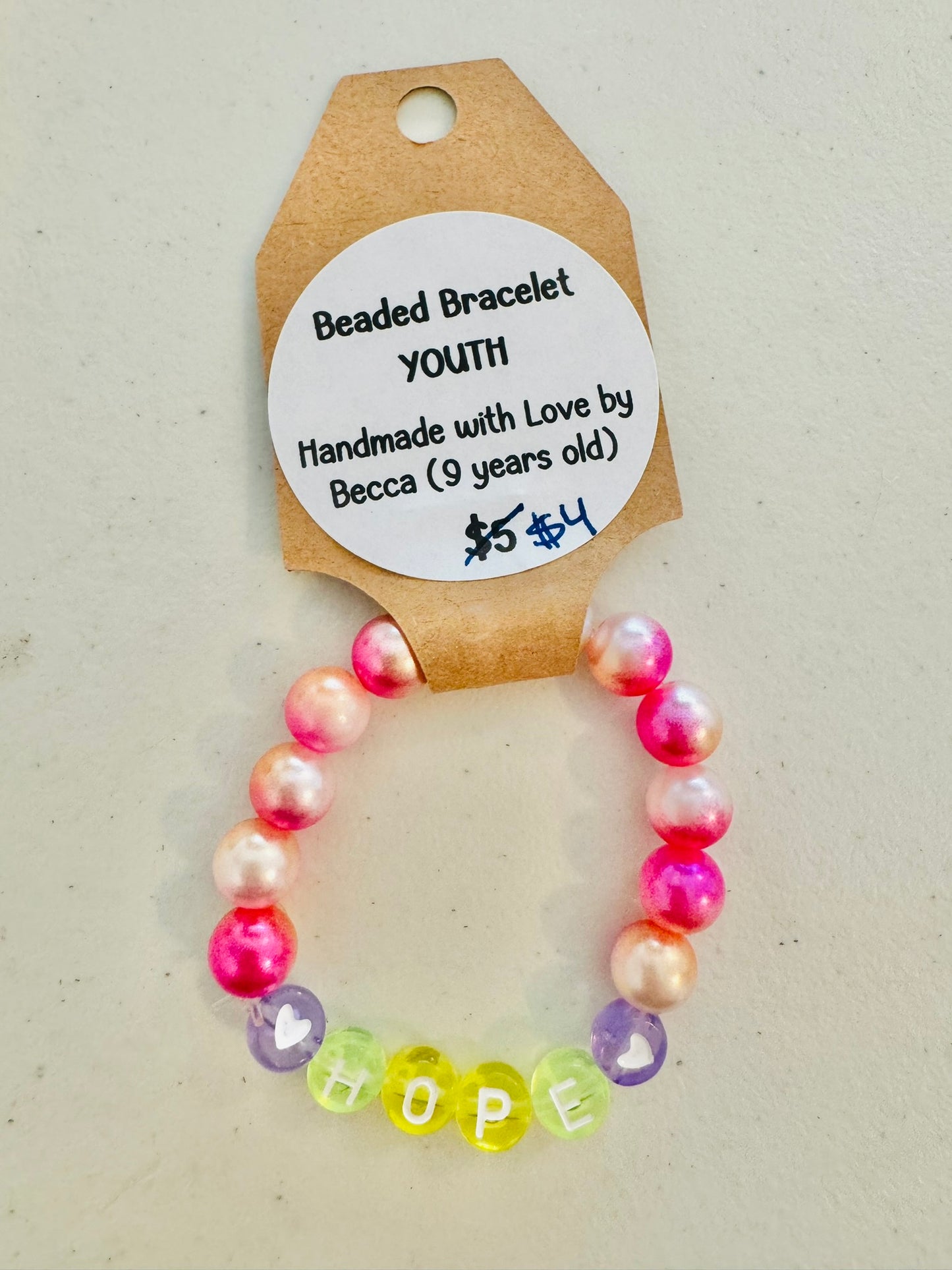 Youth Beaded Bracelets Made by Becca - Mermaid Pearl Affirmations Series | CLEARANCE