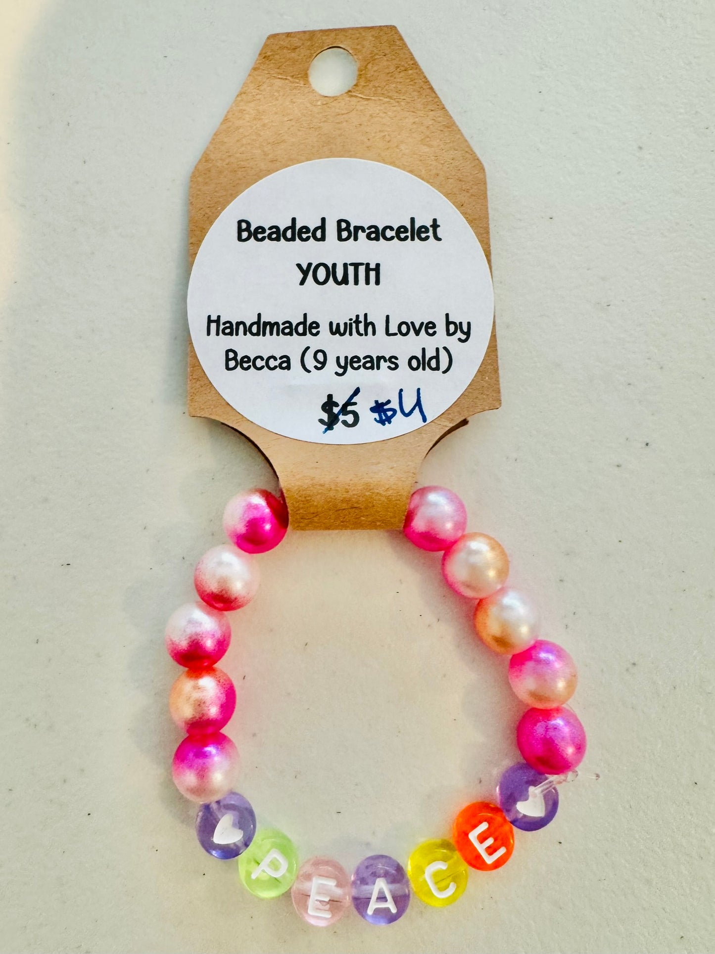 Youth Beaded Bracelets Made by Becca - Mermaid Pearl Affirmations Series | CLEARANCE