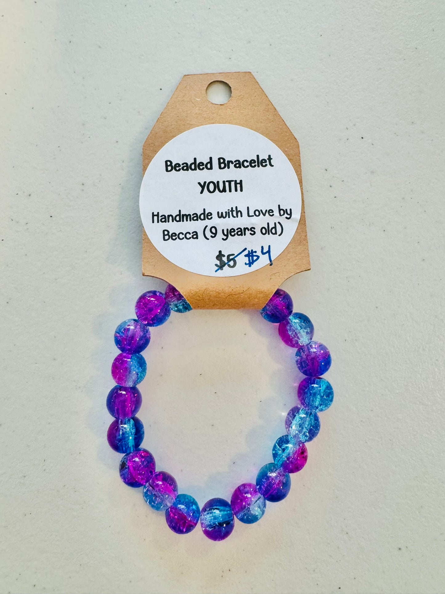 Youth Glass Beaded Bracelets Made by Becca | CLEARANCE