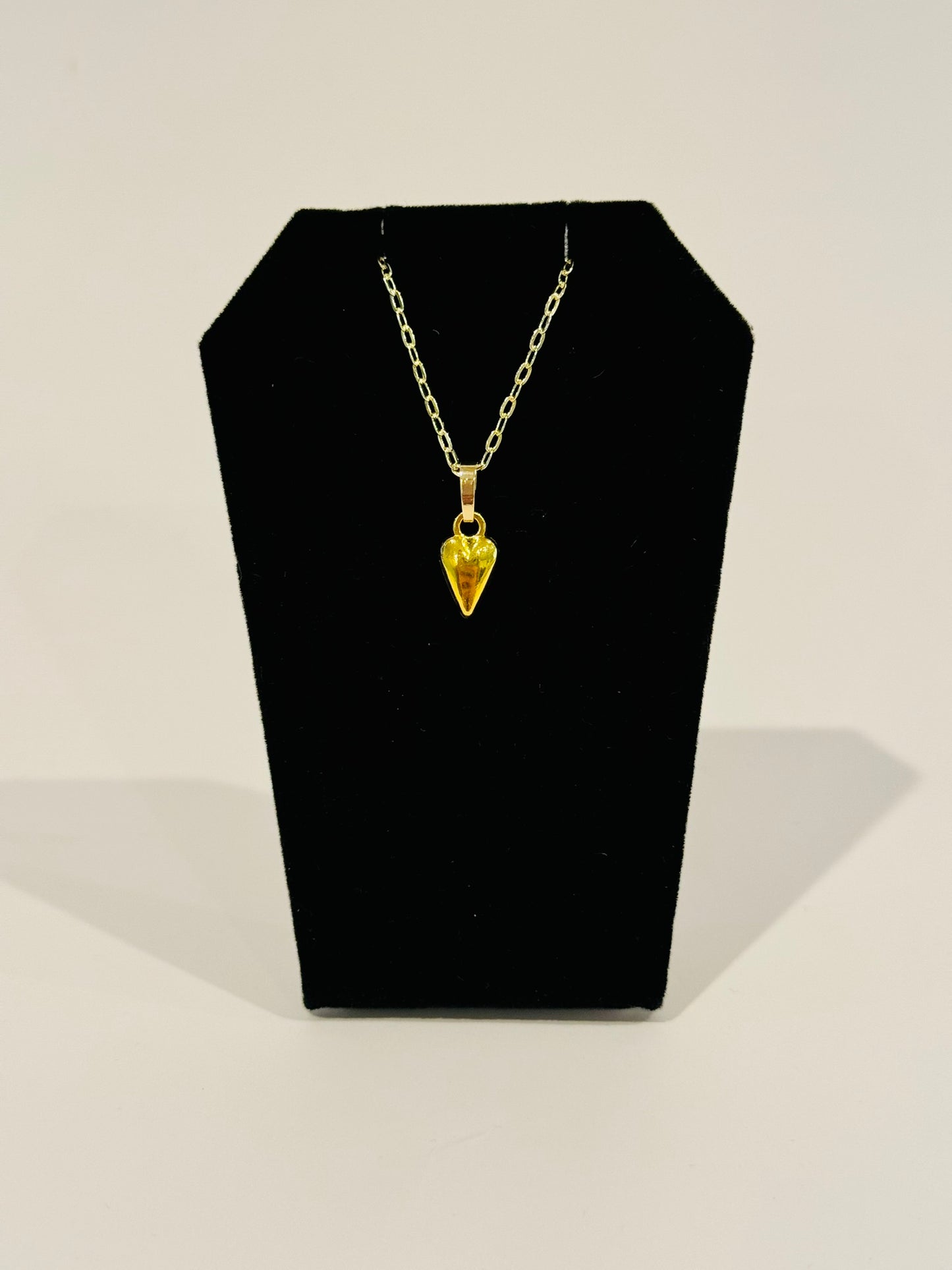 Doll Charm Necklace - Gold Tiny Heart