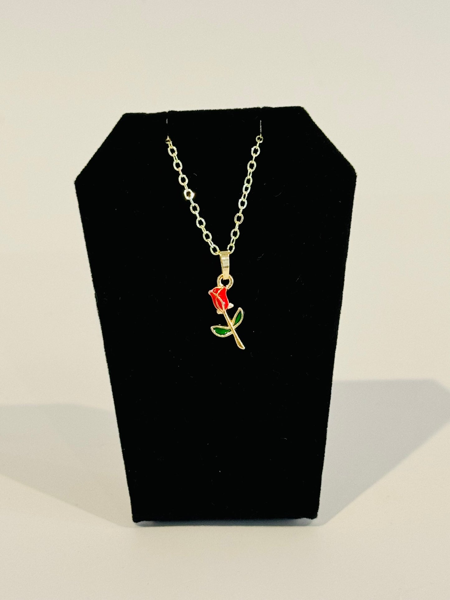 Golden Rose Charm Necklaces - Matching Set (Made to Order)