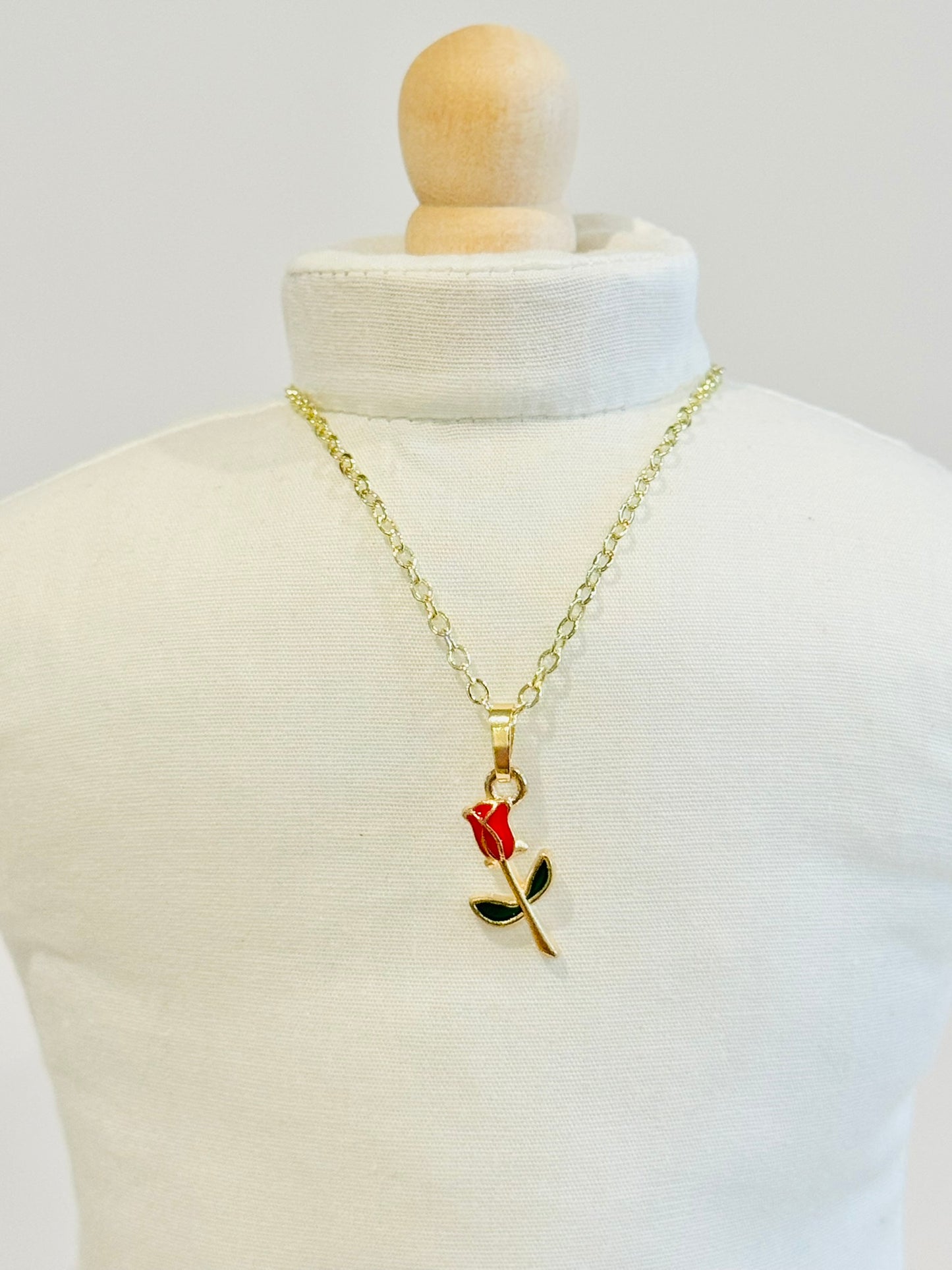 Golden Rose Charm Necklaces - Matching Set (Made to Order)