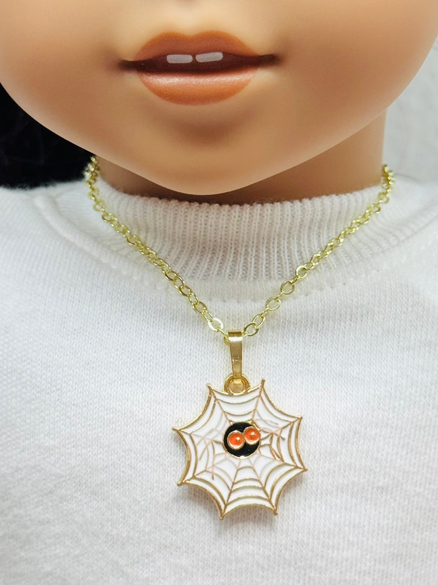 🕸️ Web of Wonder Halloween Necklace for Dolls