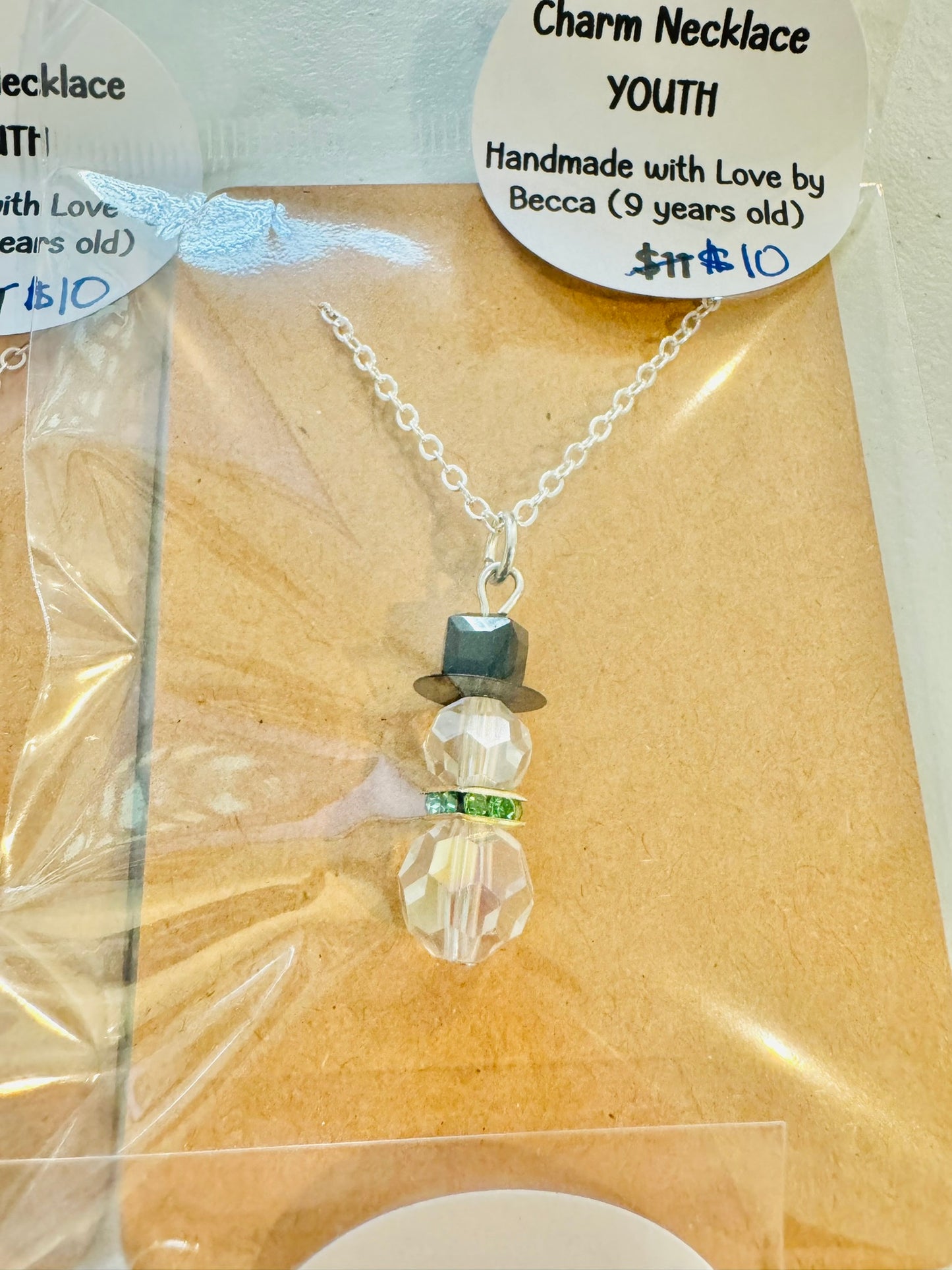 LIMITED EDITION Youth Charm Necklaces - Made by Becca Santa & Snowmen Series | CLEARANCE