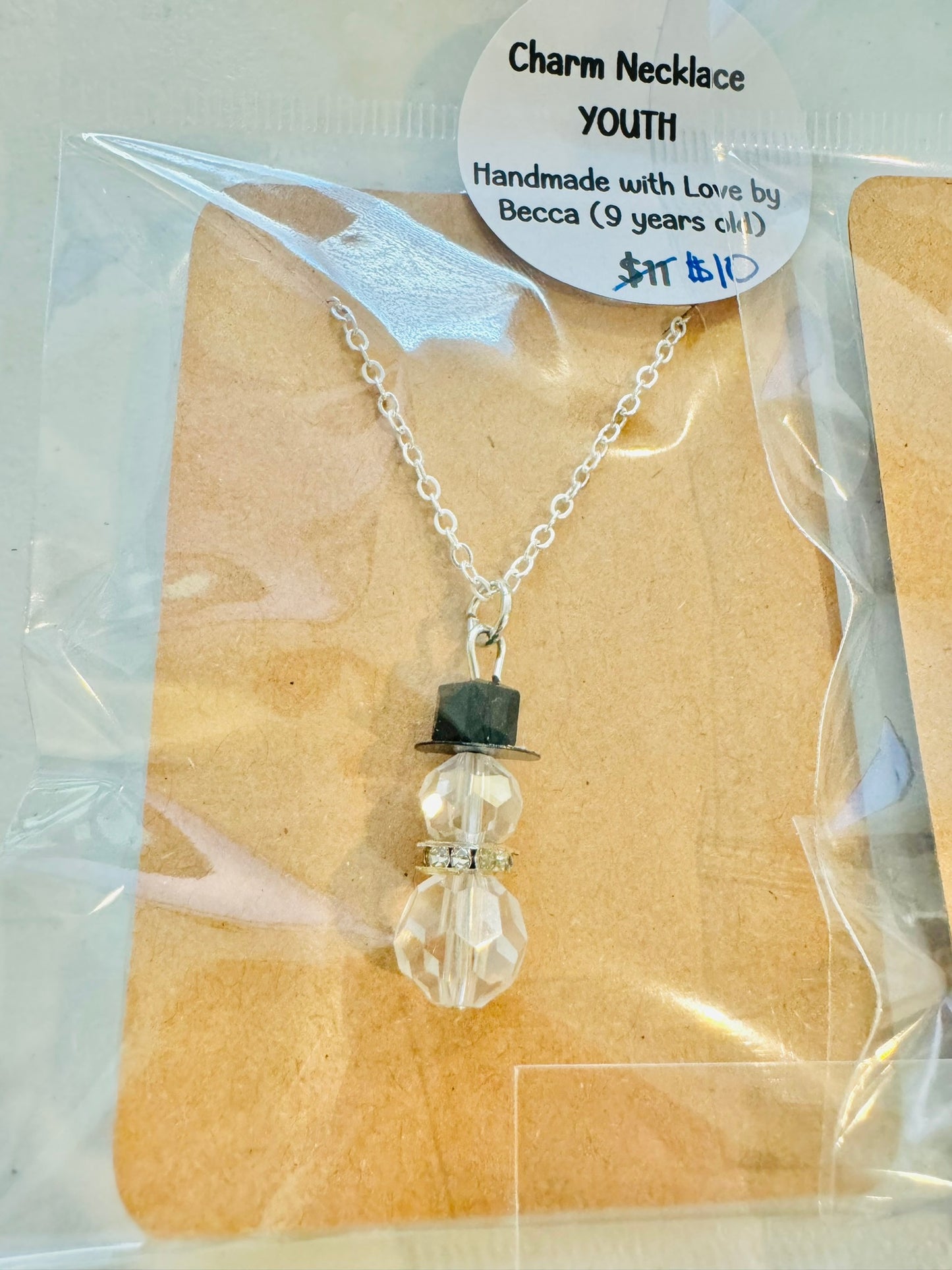 LIMITED EDITION Youth Charm Necklaces - Made by Becca Santa & Snowmen Series | CLEARANCE