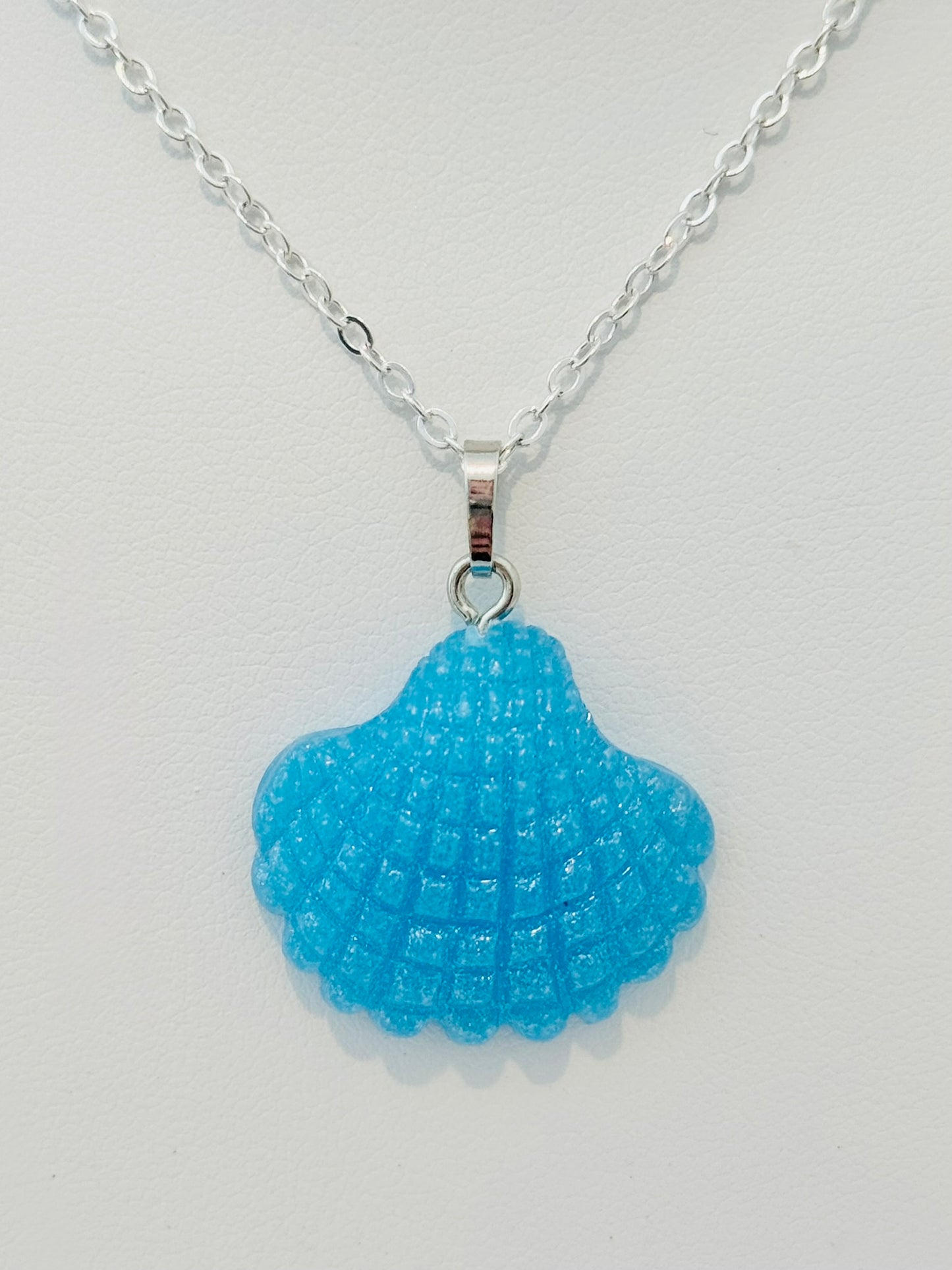 Glittery Blue Shell Necklace | Splash & Sparkle: Summer '25 Youth Accessories Collection