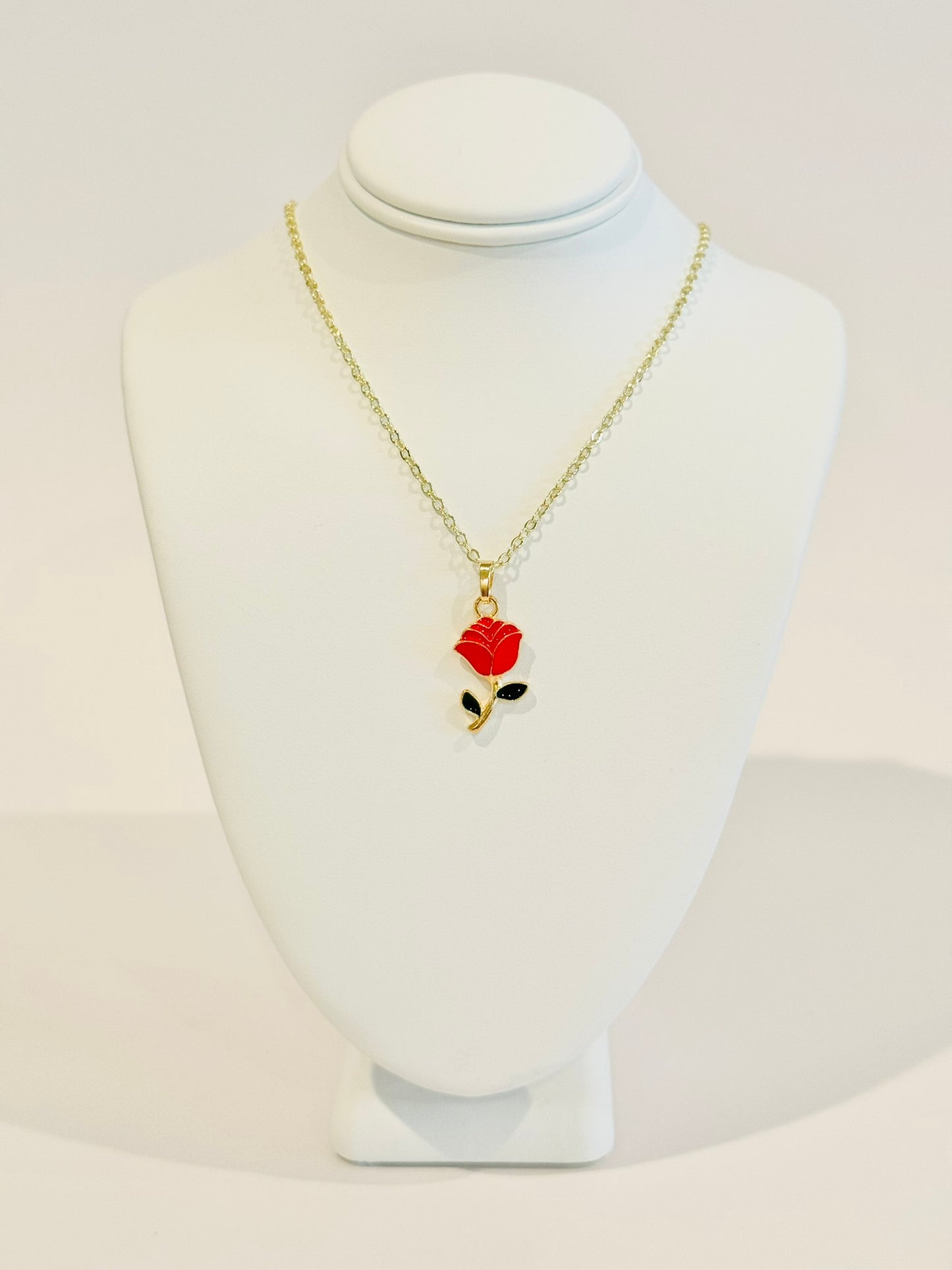 Golden Rose Charm Necklaces - Matching Set (Made to Order)
