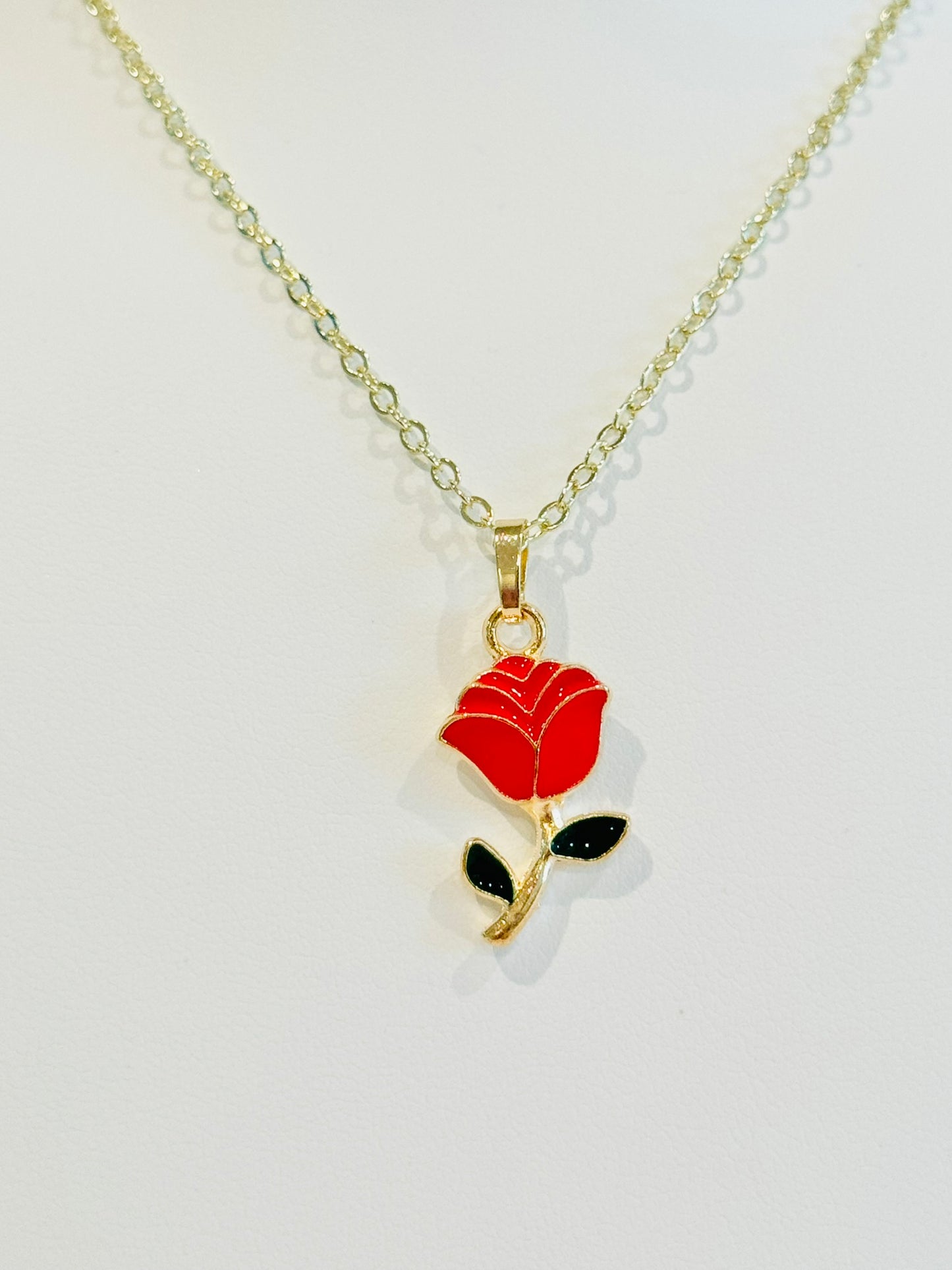 Golden Rose Charm Necklaces - Matching Set (Made to Order)