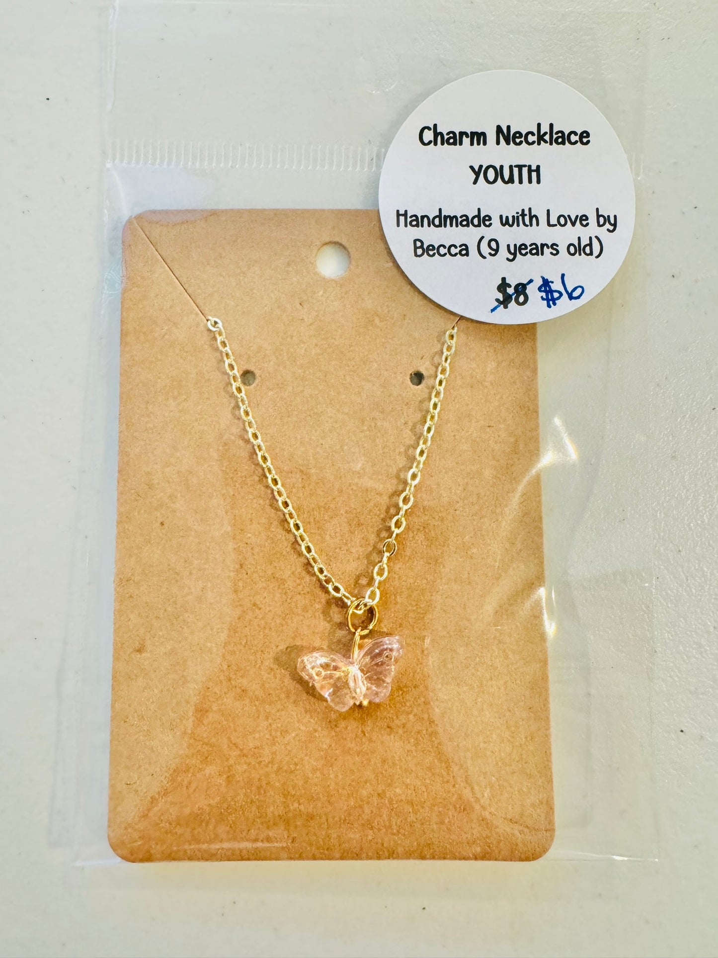 Youth Charm Necklaces - Made by Becca Butterfly Series | CLEARANCE