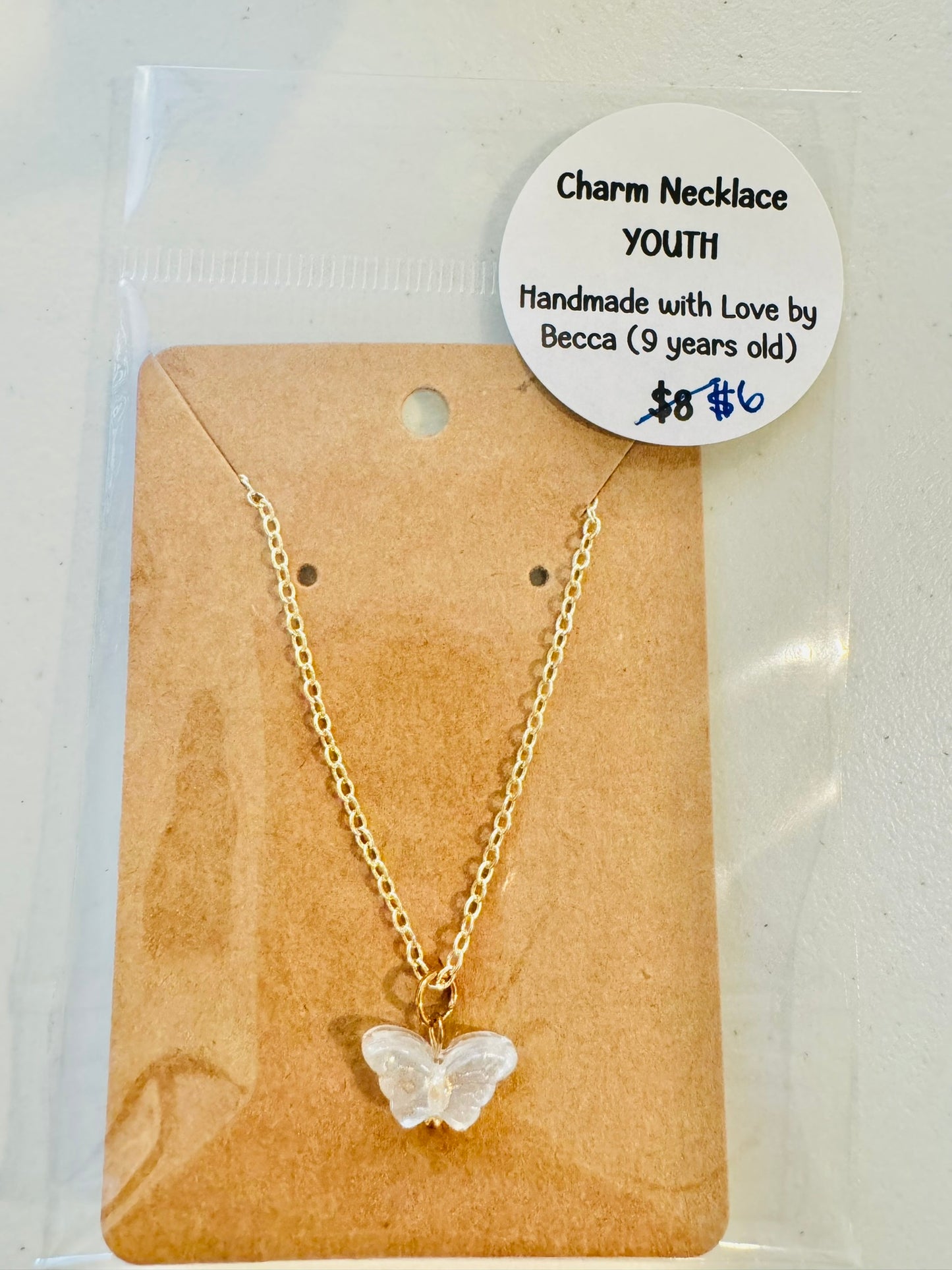 Youth Charm Necklaces - Made by Becca Butterfly Series | CLEARANCE