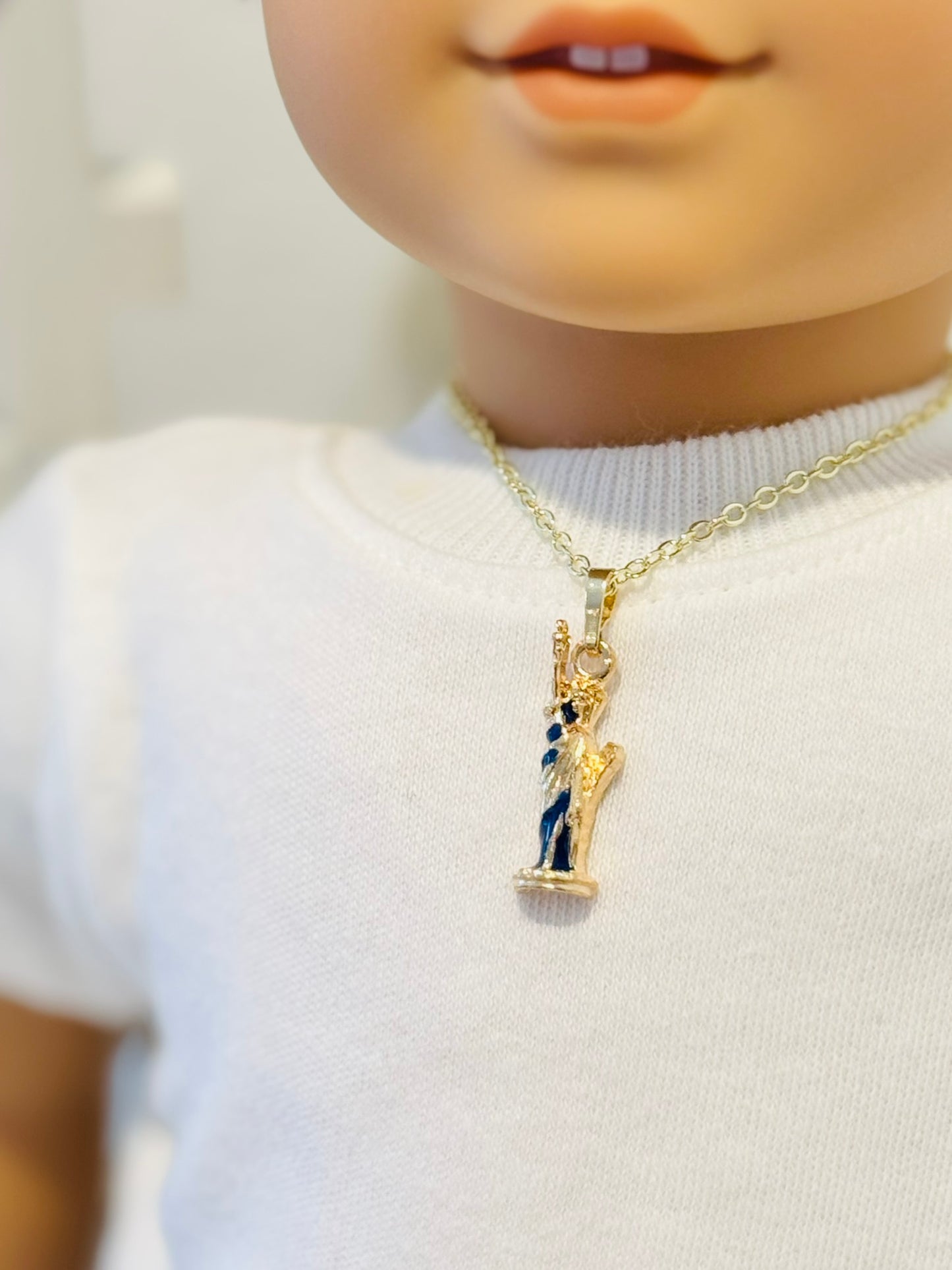 LIMITED EDITION Charm Necklace Set - Fourth of July Series 2 for Girls & Dolls: Lady Liberty