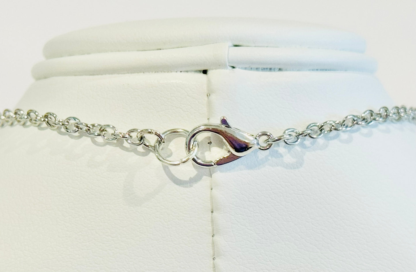 Single White Pearl Charm Necklace