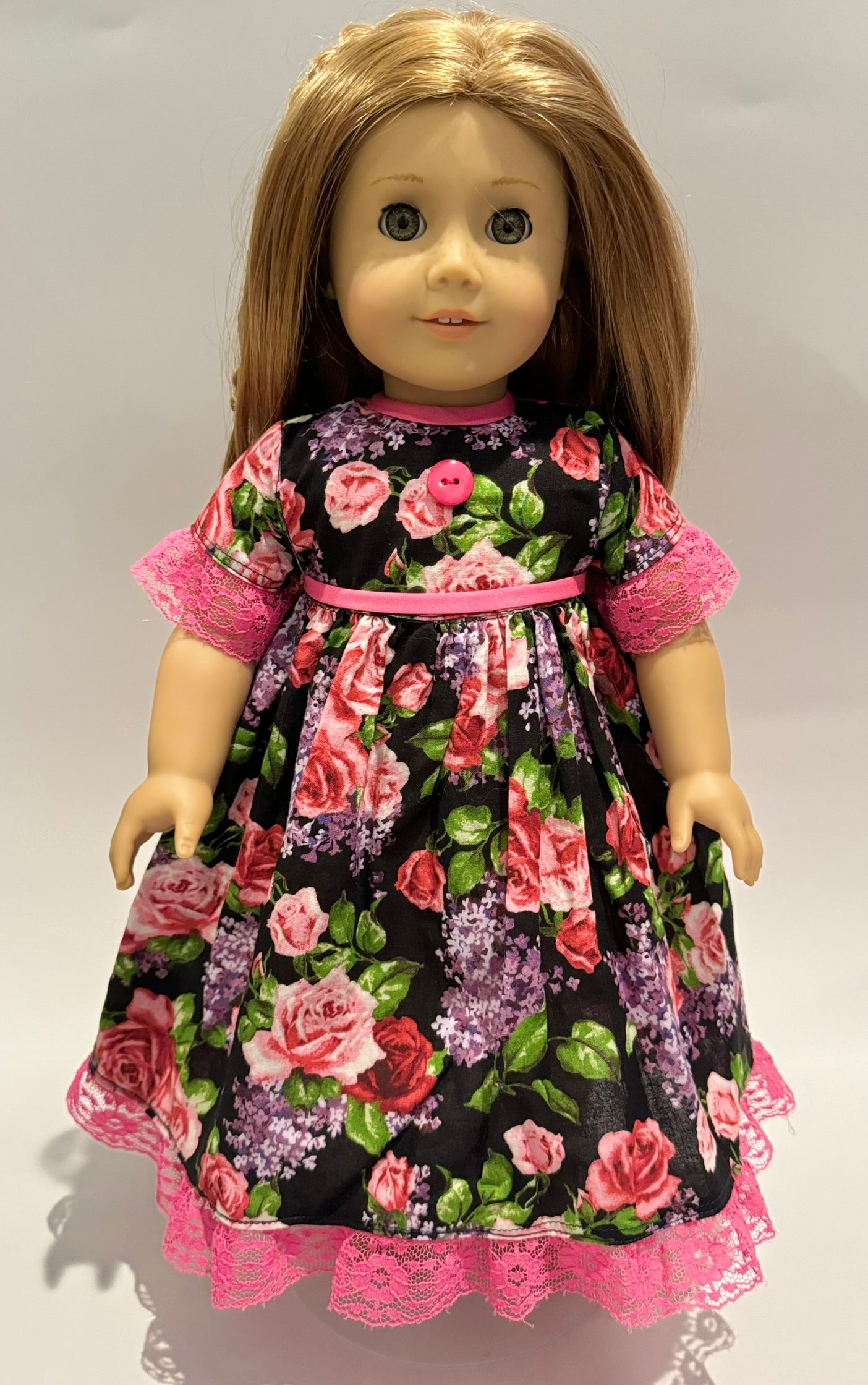 Dress made by Kathleen Saviak: black rose garden