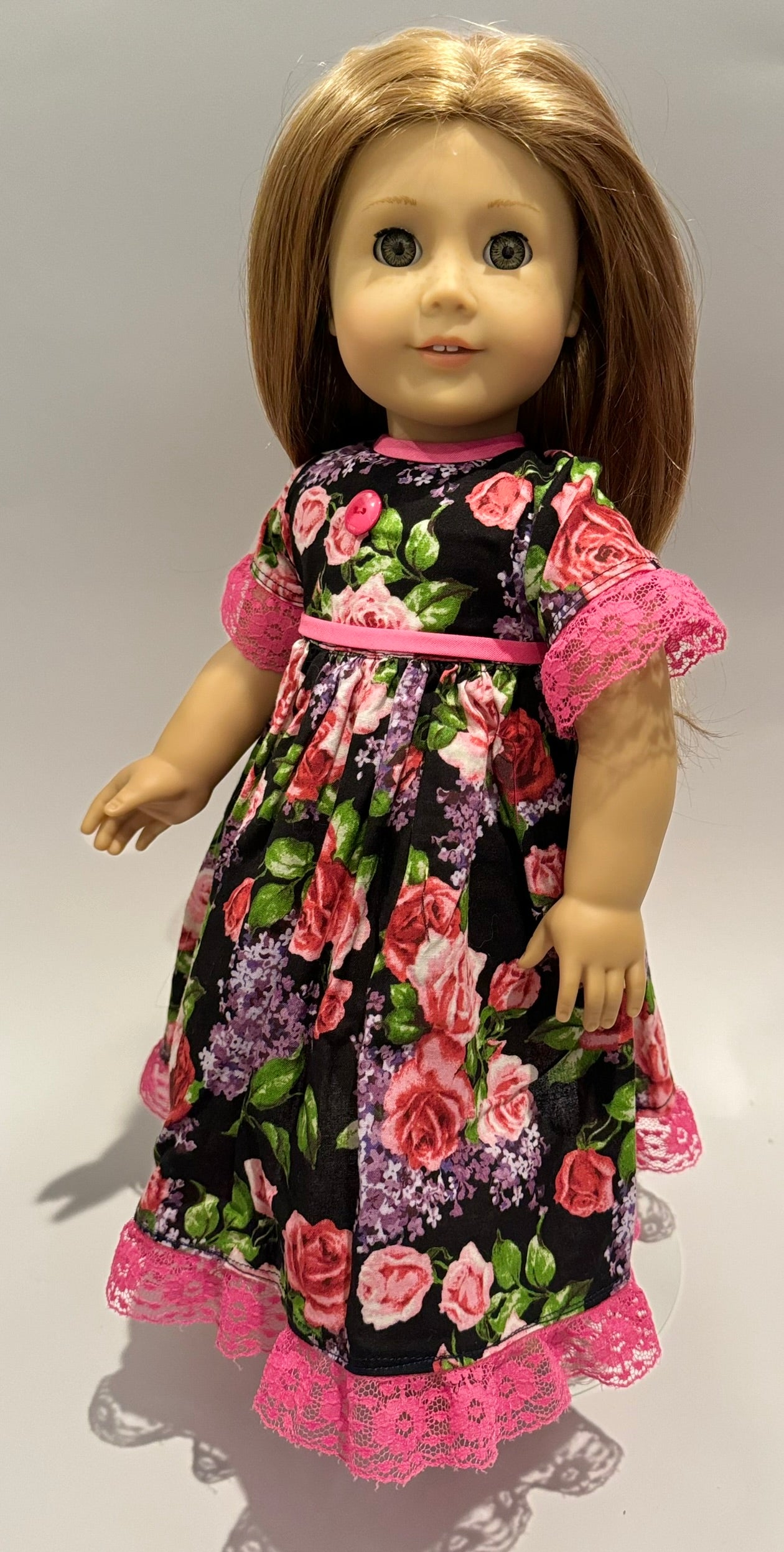 Dress made by Kathleen Saviak: black rose garden