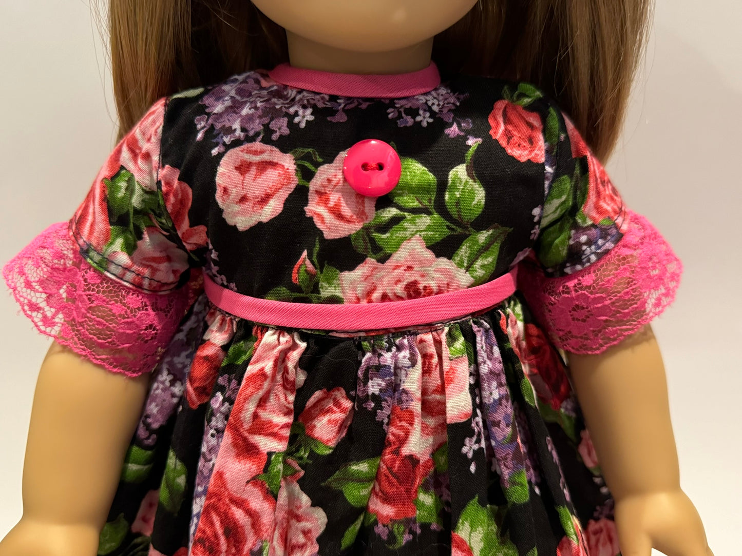 Dress made by Kathleen Saviak: black rose garden