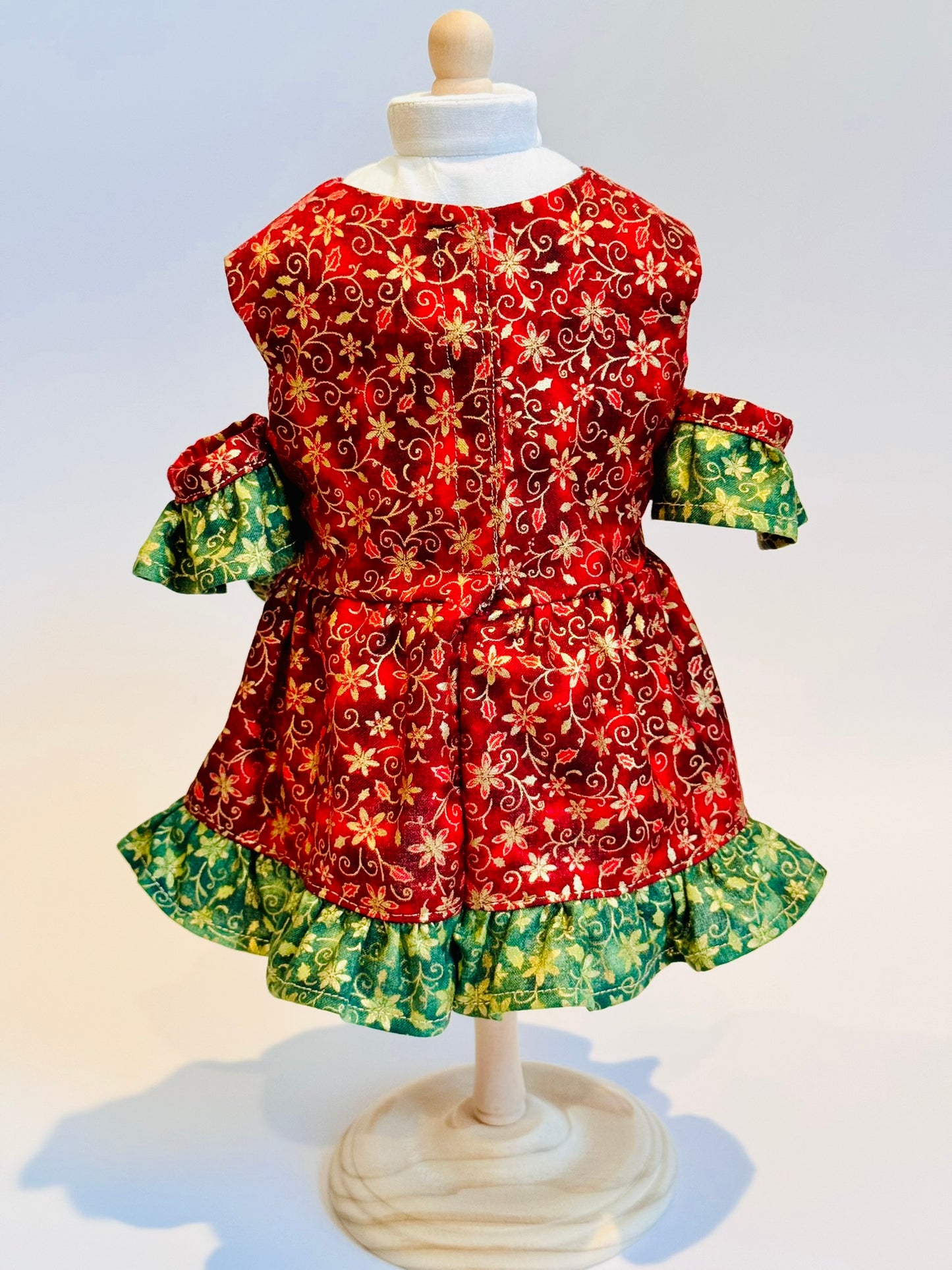 The Chrysomeda Dress - Holiday Red, Green, and Metallic Gold