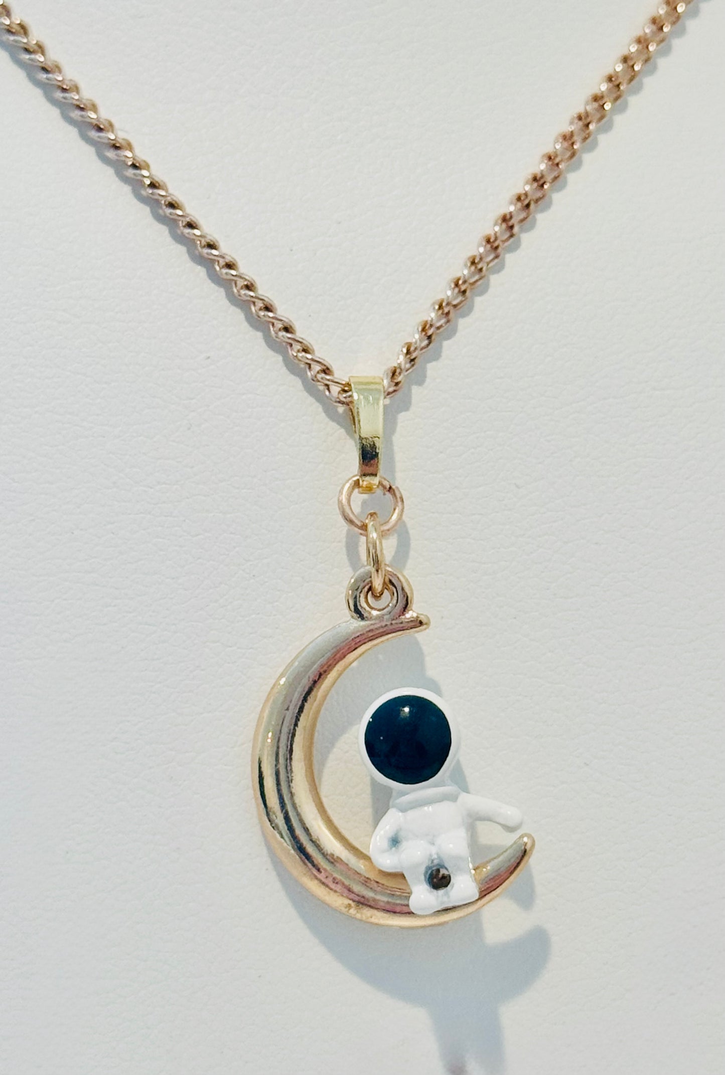 Golden Astronaut Necklace—Sew Stellar™ Premium Youth Jewelry