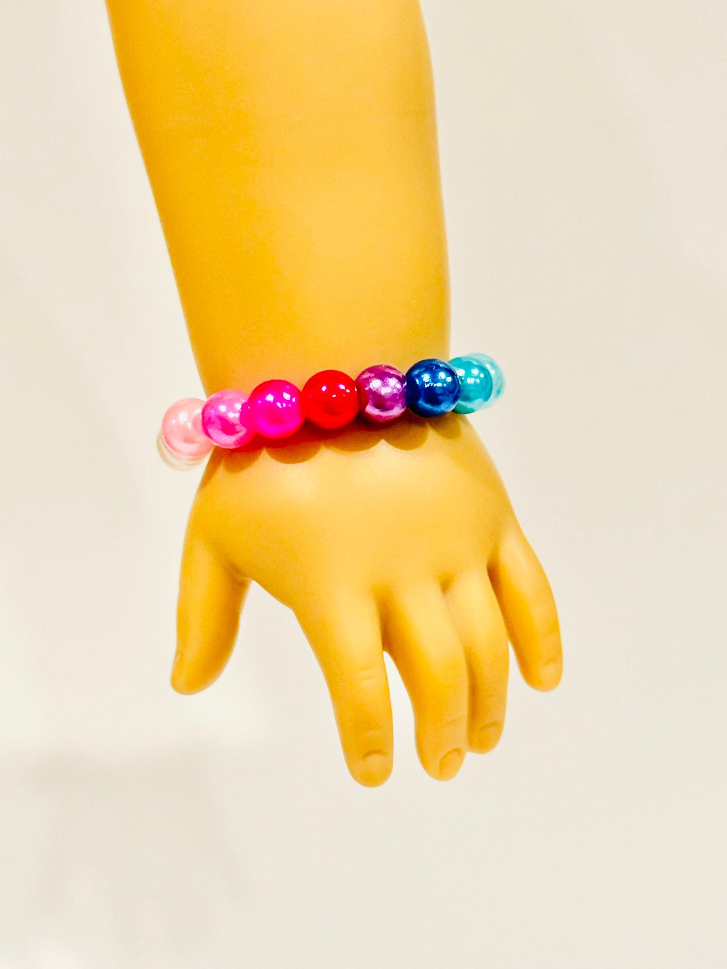 Glossy Rainbow Beaded Bracelets