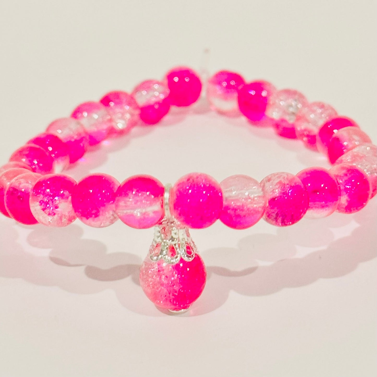 Crackled Glass Beaded Bracelet